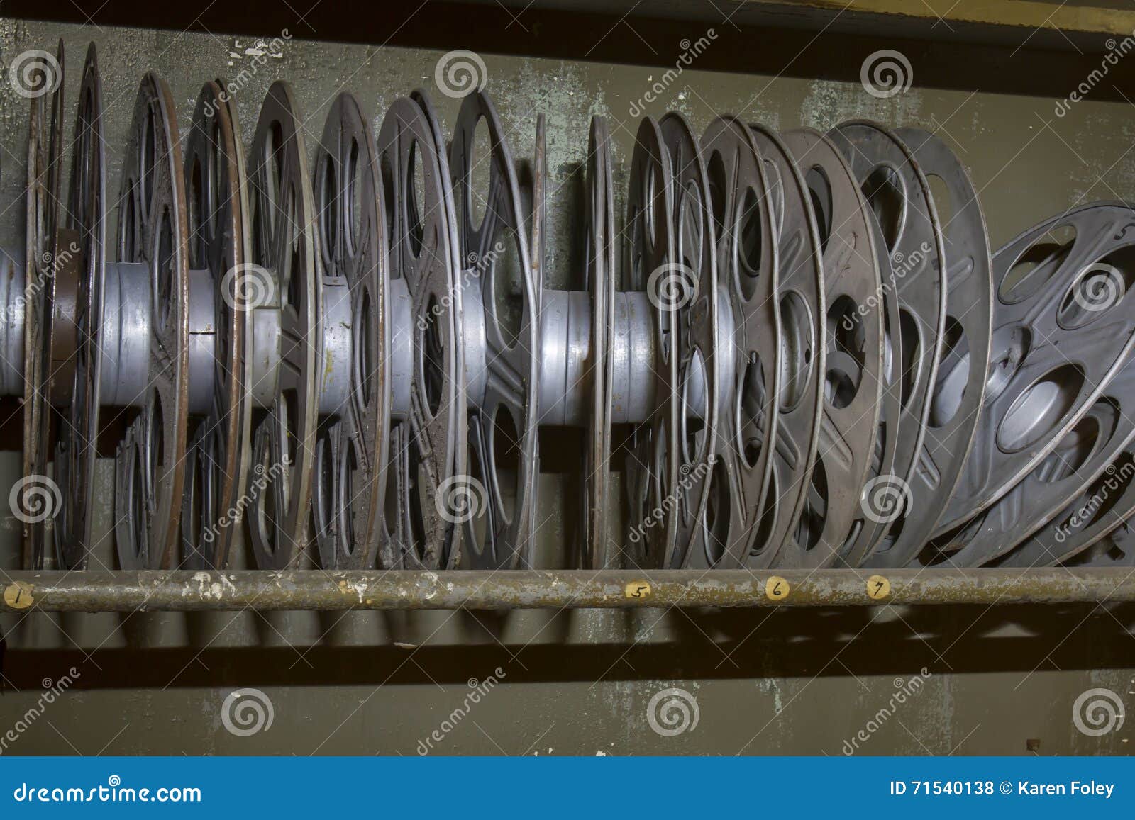 Rack of Vintage Movie Reels Stock Photo - Image of reel, reels