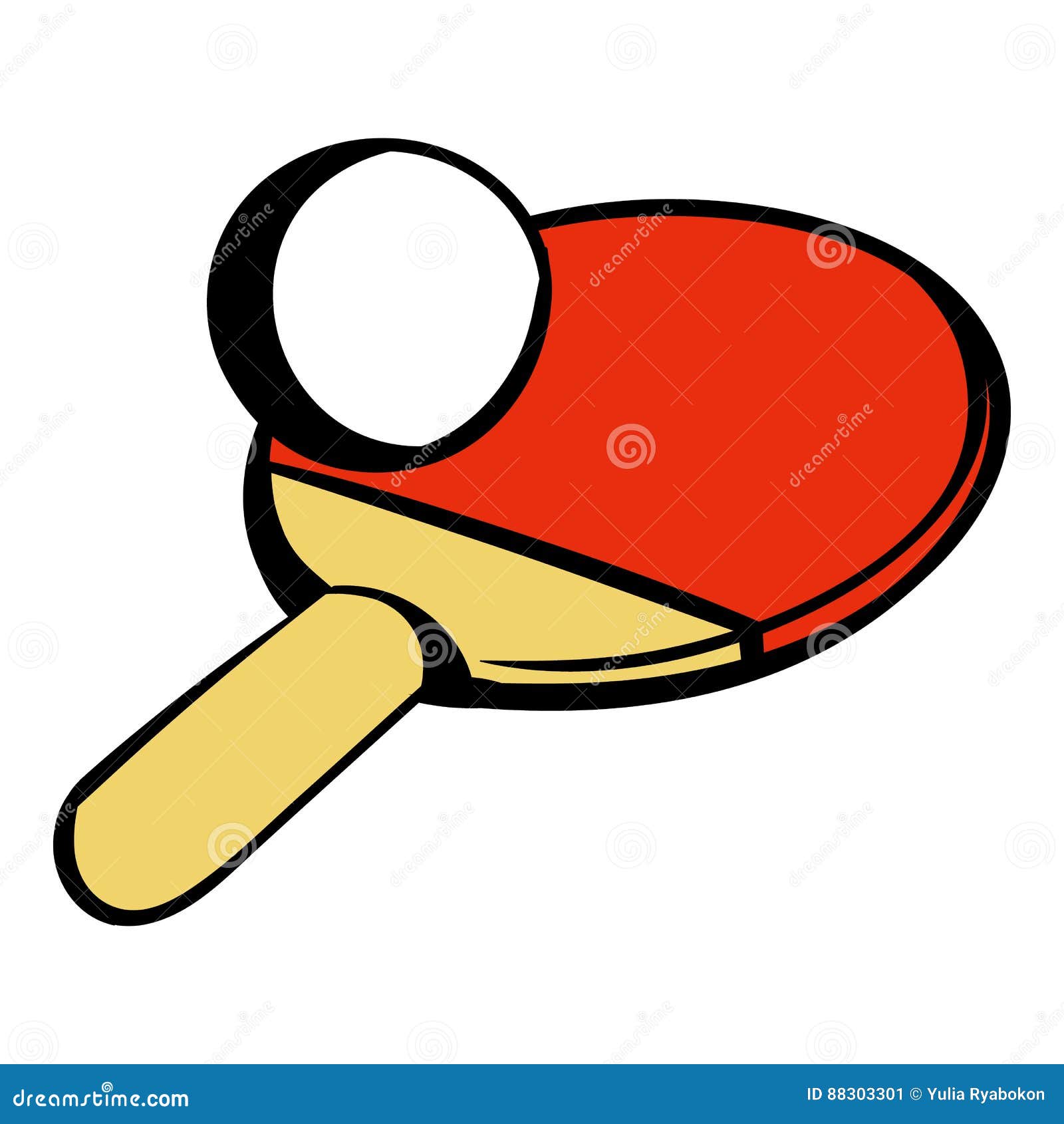 Racket For Playing Table Tennis Icon, Icon Cartoon Stock ...