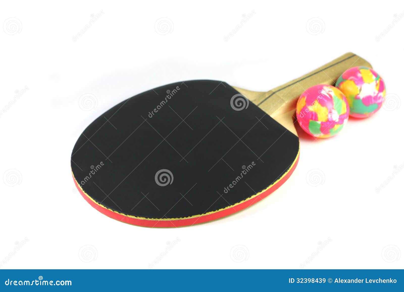 racket and two balls for a game of pong payne