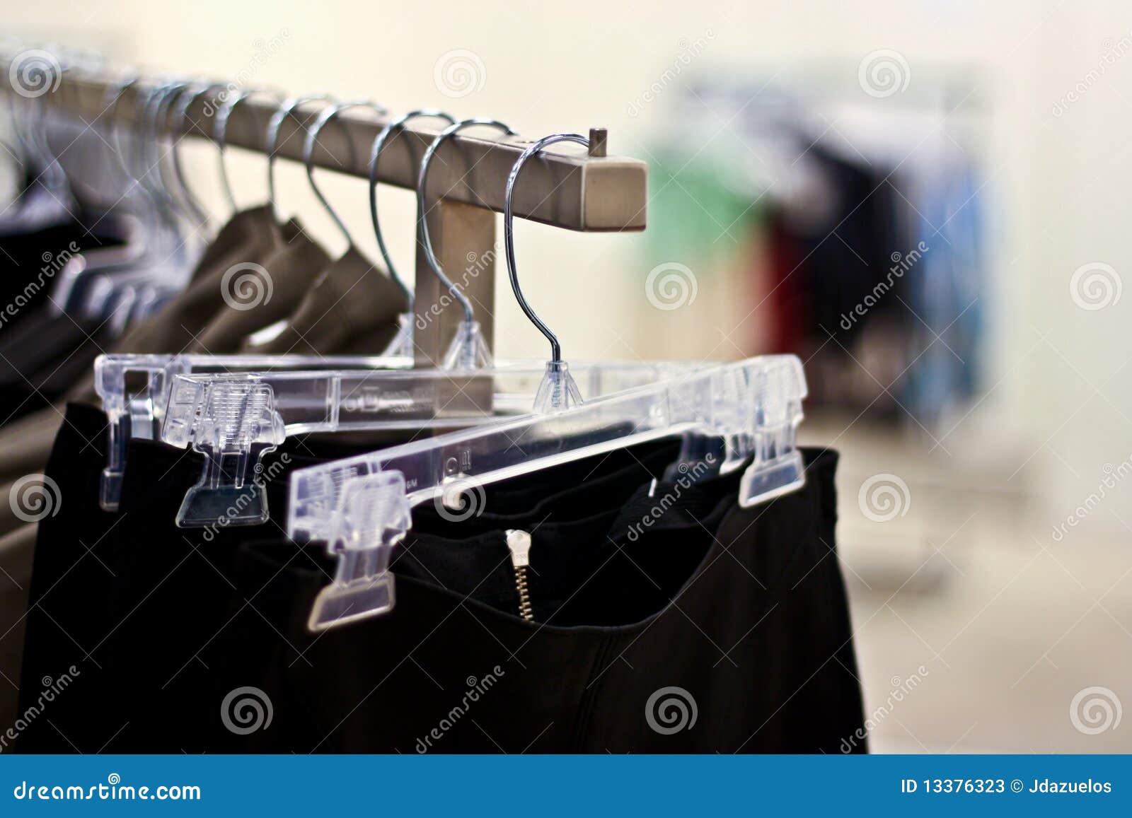 Racks of Skirts Hanging in a Store Stock Image - Image of colored ...