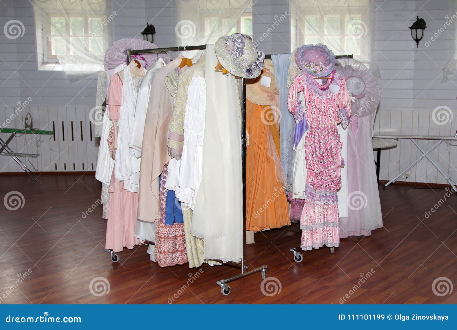Racks of Vintage Historical Dresses Stock Image Image of retro, women
