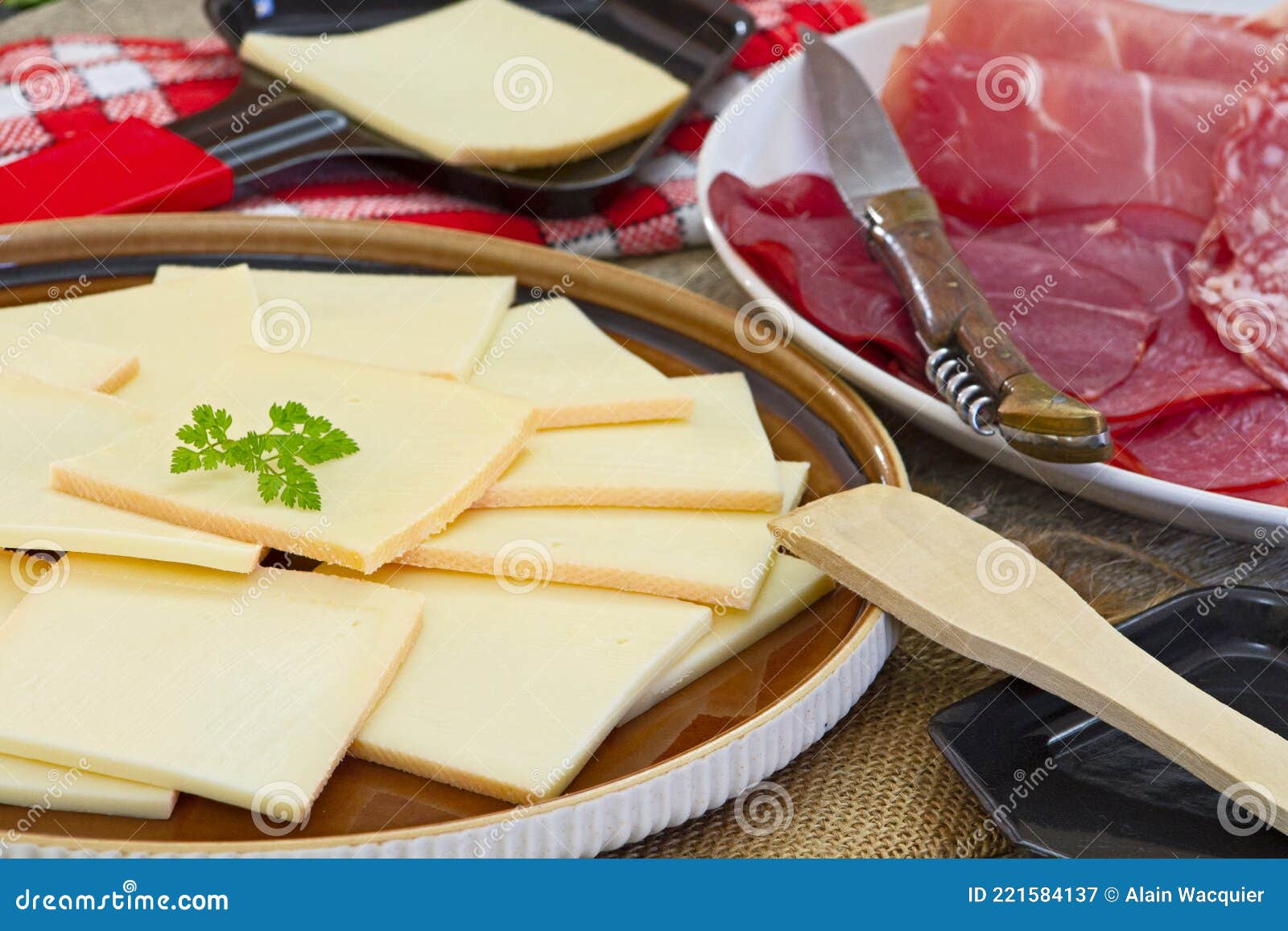 Raclette Cheese And Cold Cuts Stock Image Image Of Dish Meat