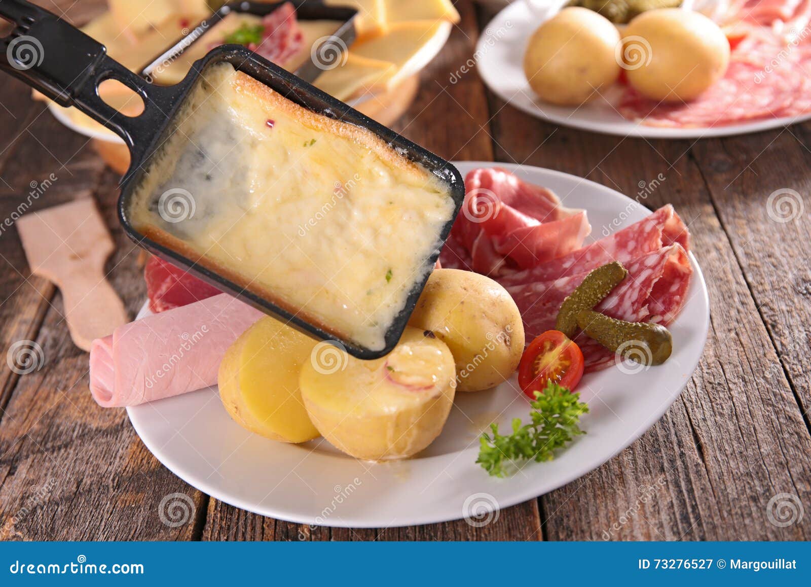 Raclette,fondue stock image. Image of raclette, potato 73276527
