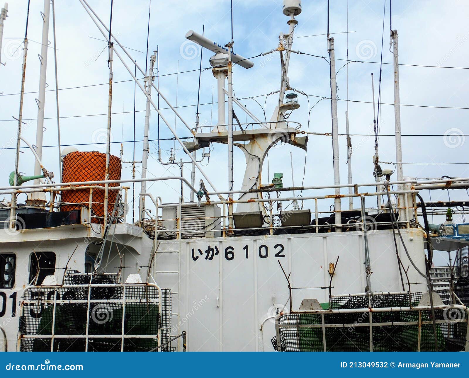 The Radar and Antenna Gear of a Fishing Boat Stock Photo - Image of fishing,  warship: 213049532