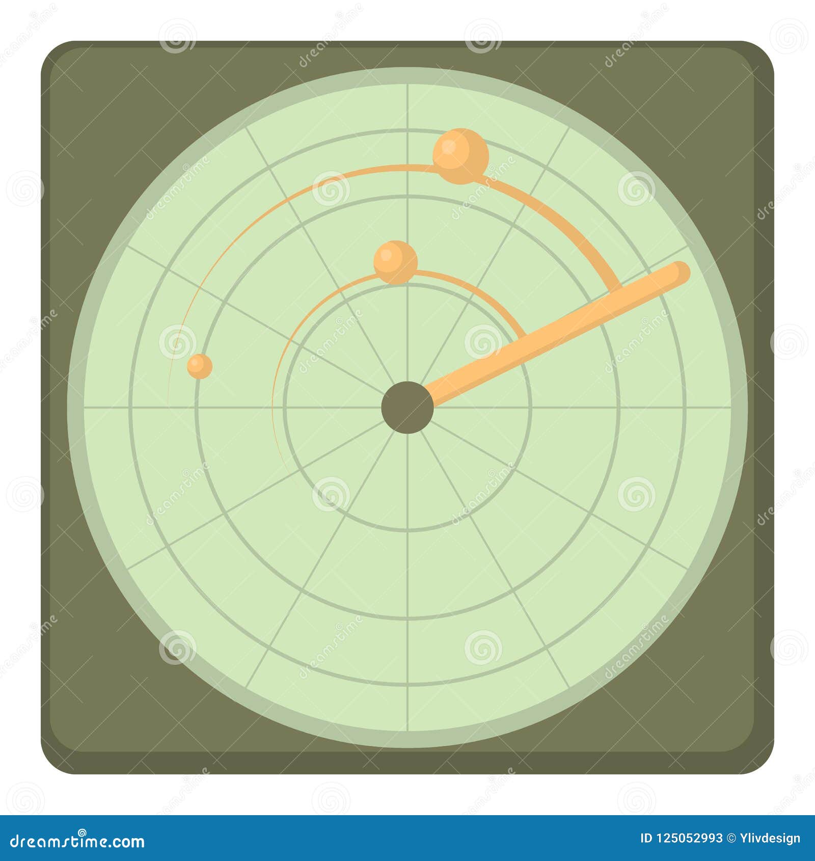 Radar icon, cartoon style stock illustration. Illustration of action