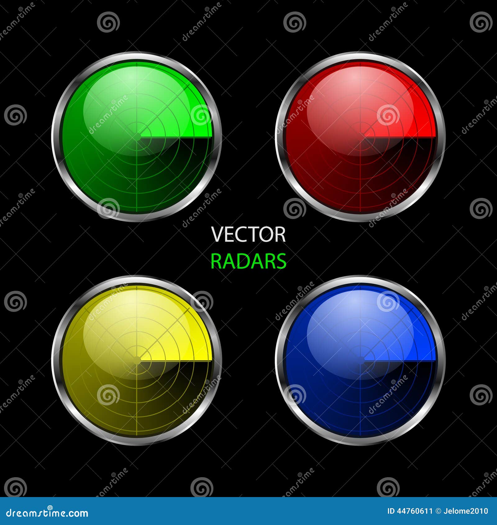 Radar stock vector. Illustration of radar, metal, protection 44760611