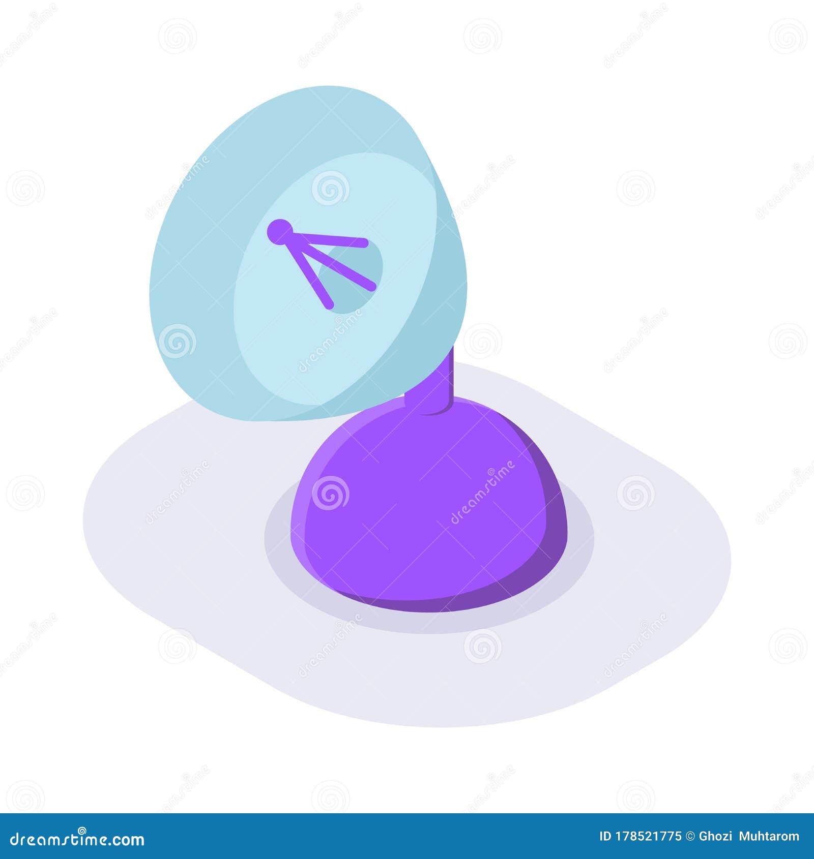 radar signal isometric icon with modern flat style color