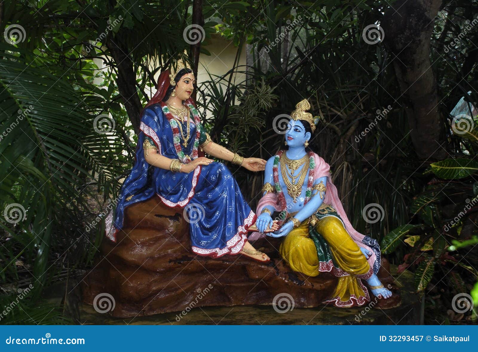 Radha-Krishna stock image. Image of mythology, idol, statue - 32293457