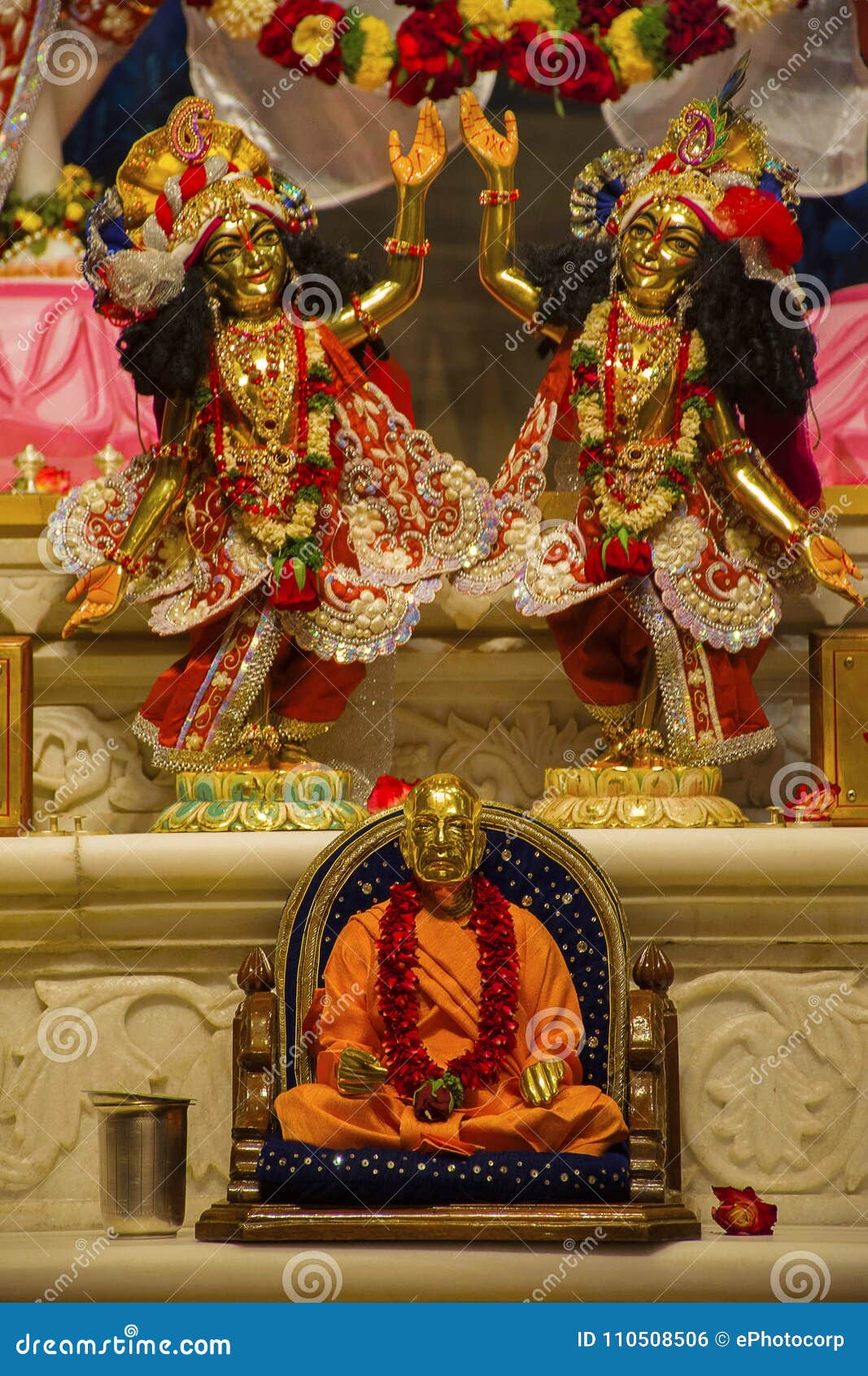 Radha Krishna Deity Idol. Iskcon Temple, Pune Stock Photo - Image ...