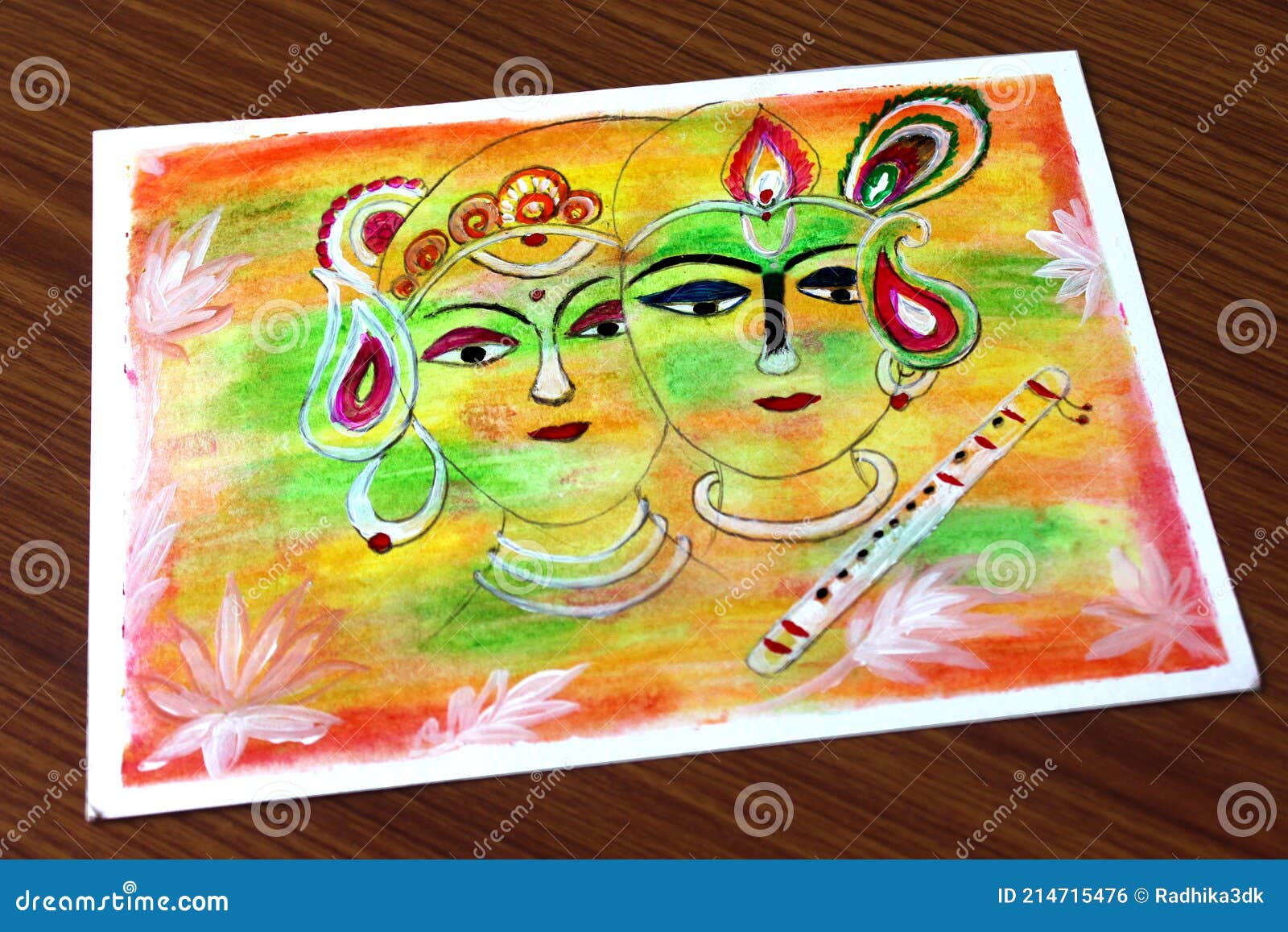 Radha Krishna Holi Abstract Painting Stock Photo - Image of india ...