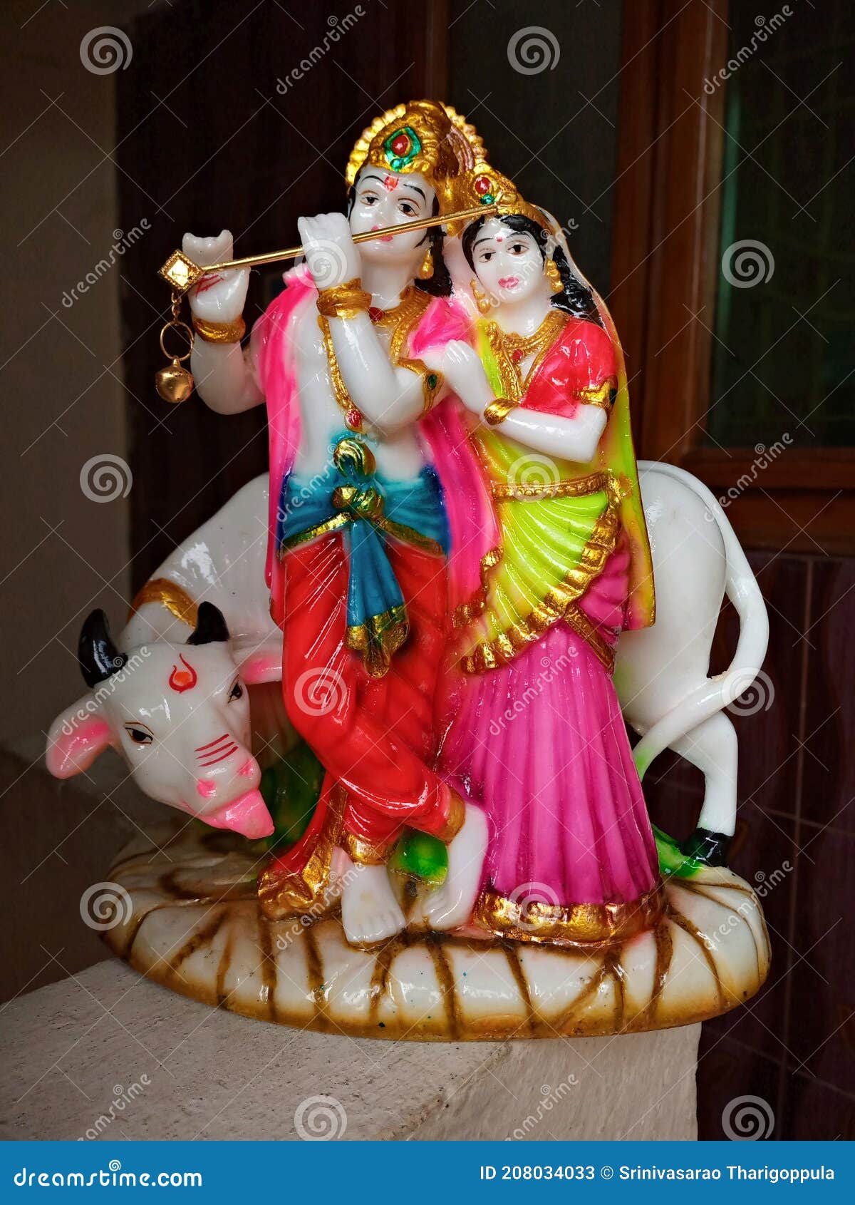 Radhakrishna Indien D Un Dieu Image Stock Image Du Fleur Compassion