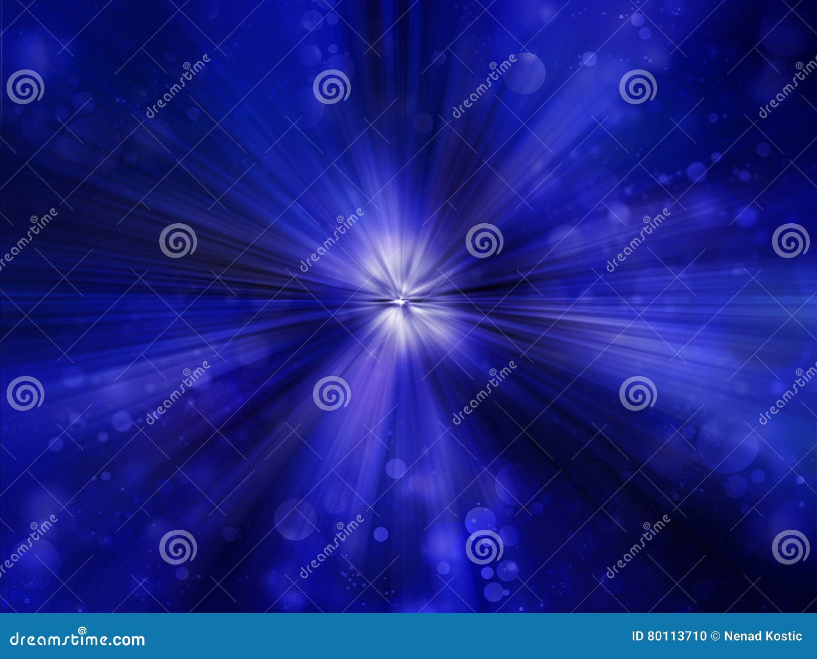 Radial Abstract Blue Background Stock Illustration Illustration of