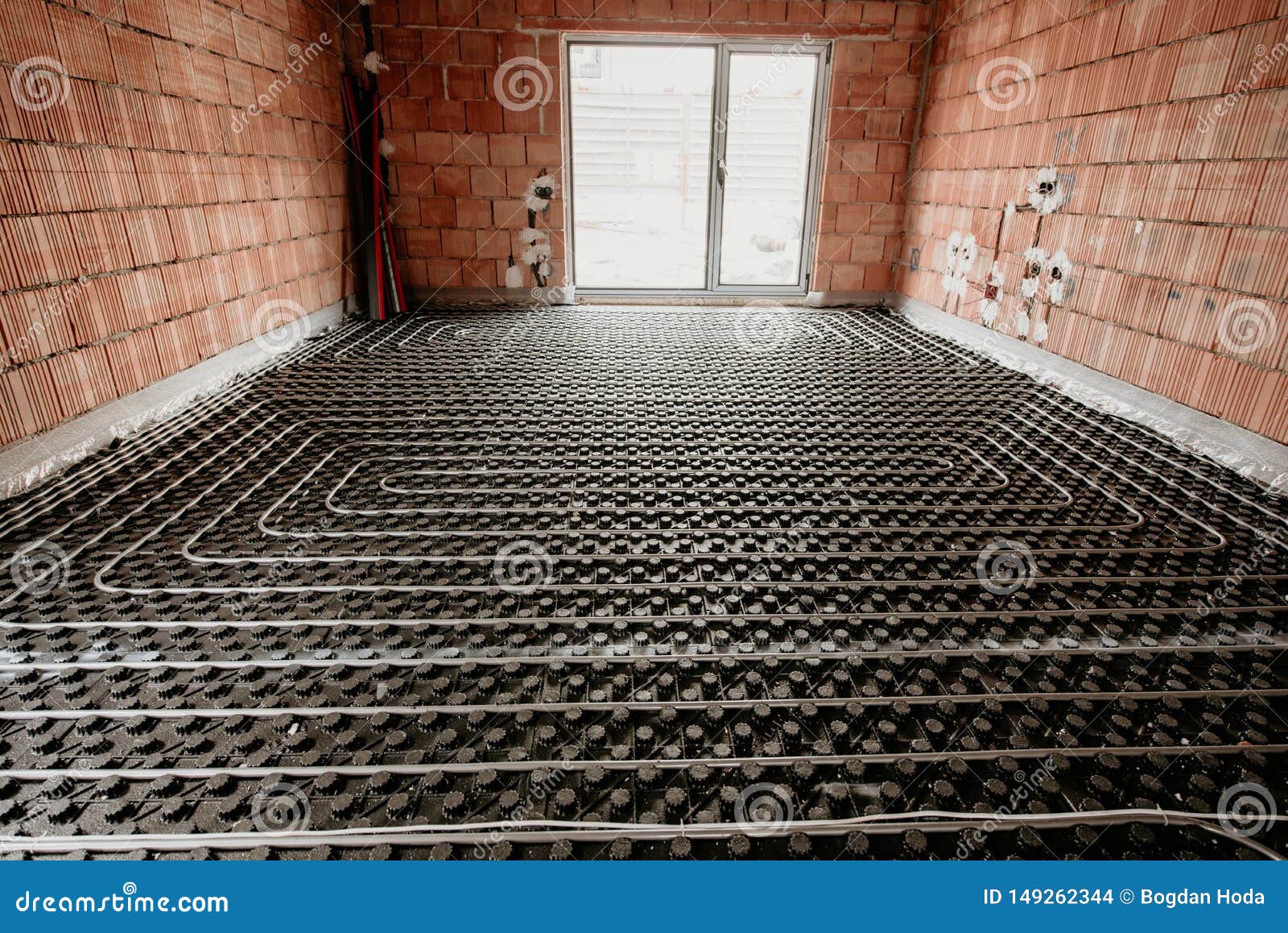 Radiant Floor Construction Installation With Flexible Pipes