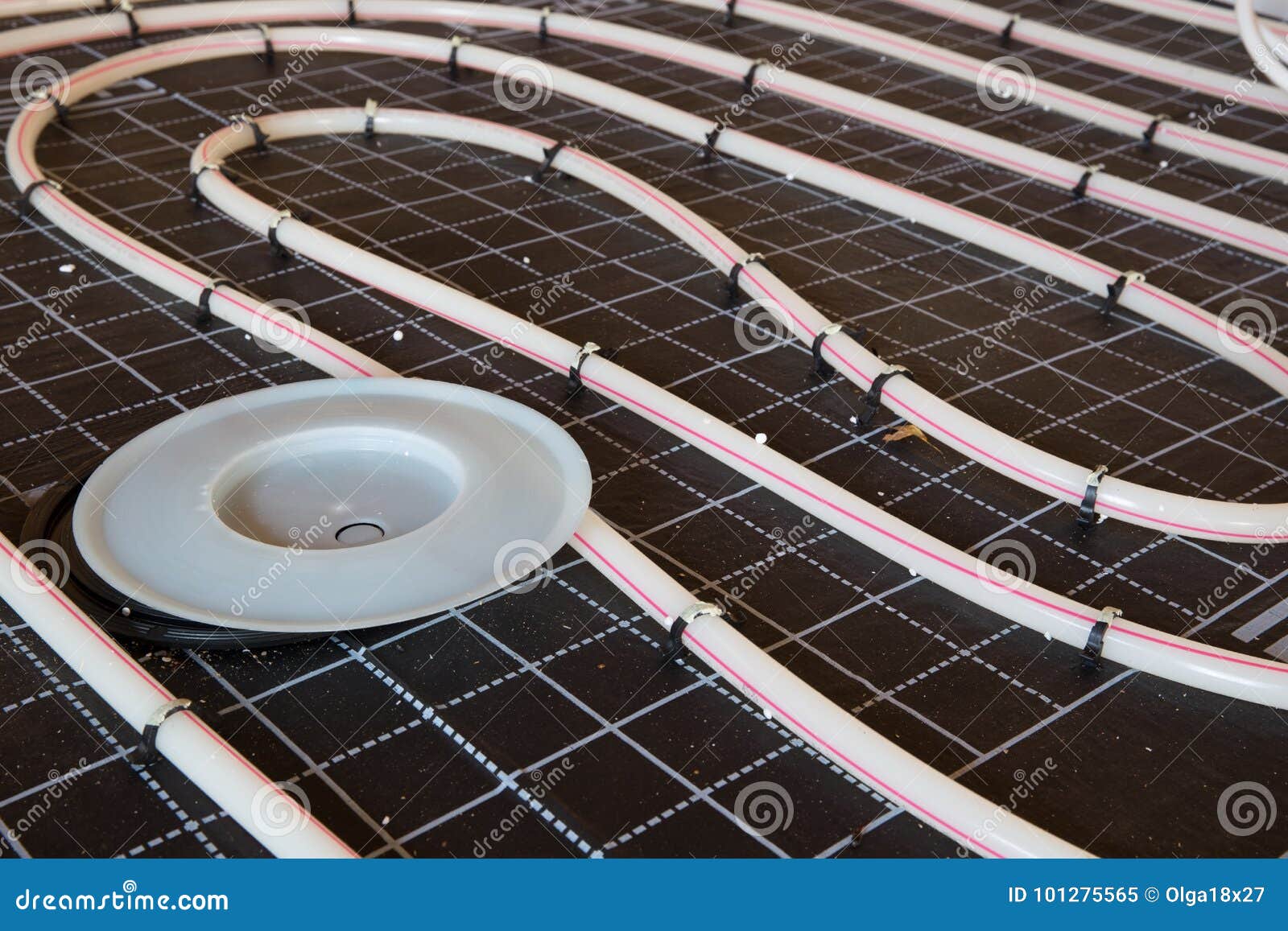 Radiant Floor Heating System Stock Image Image Of Plastic Pipe
