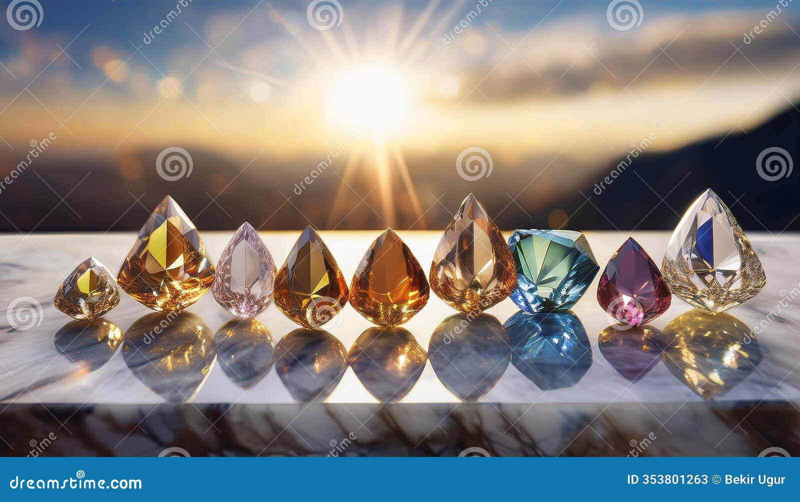 radiant gems: a dazzling display of opulence.