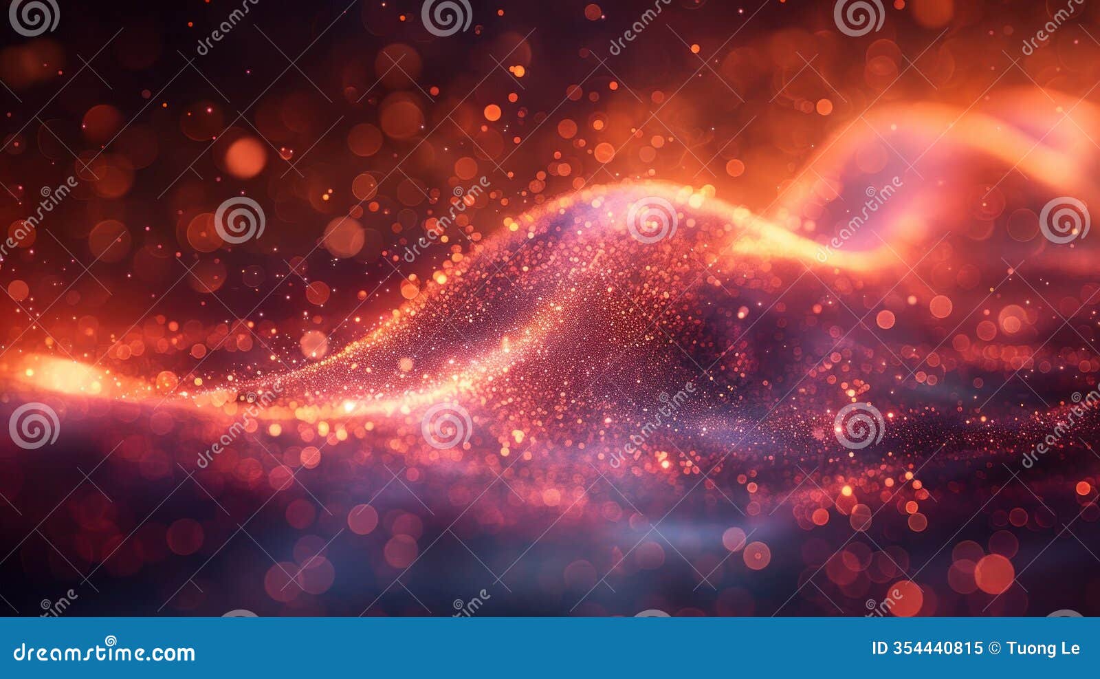 radiant particle trail in the night sky