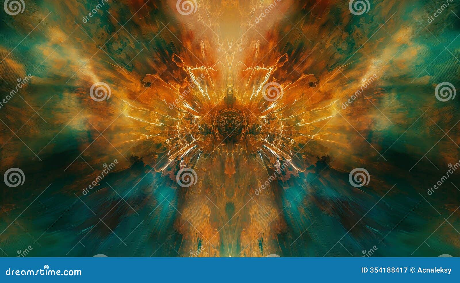 radiating energy fields emanating from a central point