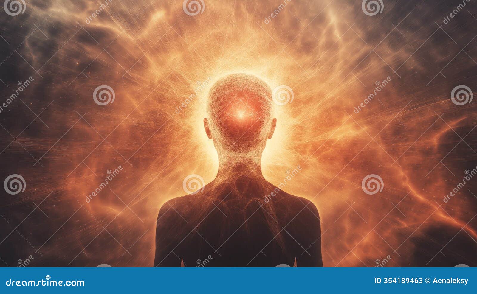 radiating energy fields emanating from a central point