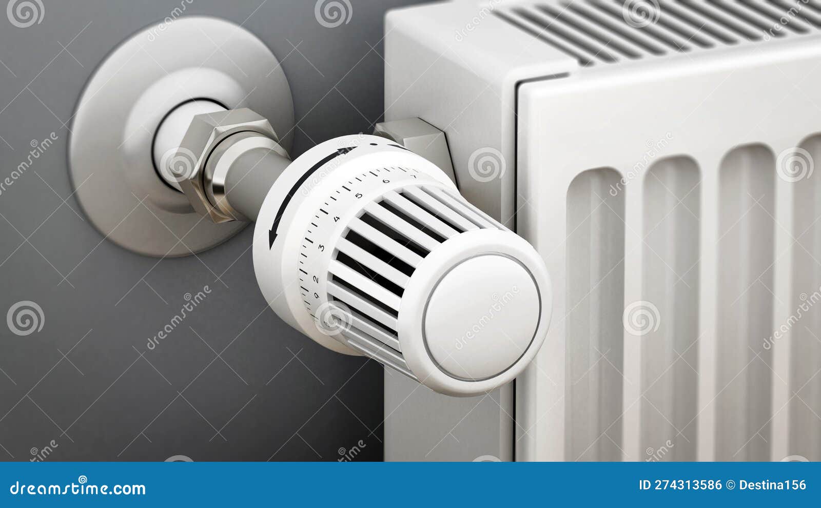 Radiator Heat Adjustment Knob. 3D Illustration Stock Illustration Illustration of metal, power