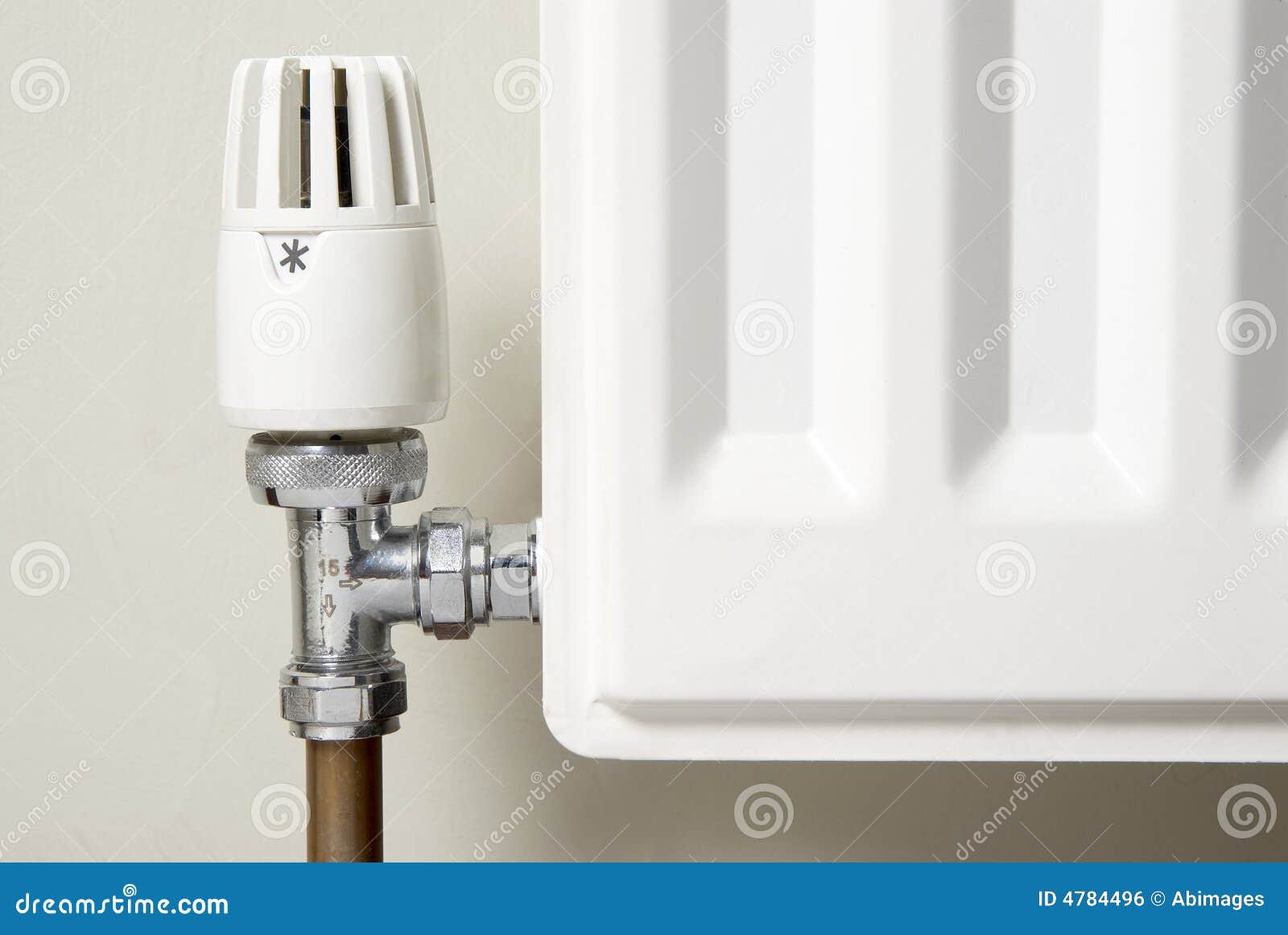 Radiator temperature valve stock photo. Image of plumbing 4784496
