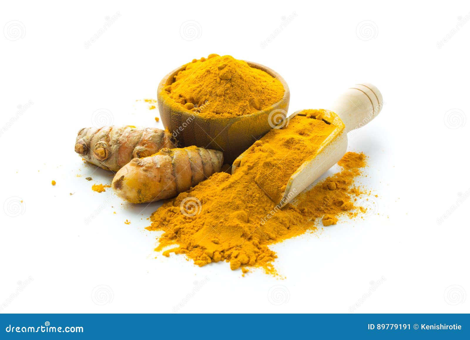 Radice E Polvere Di Curcuma Fotografia Stock - Immagine Di Bevanda