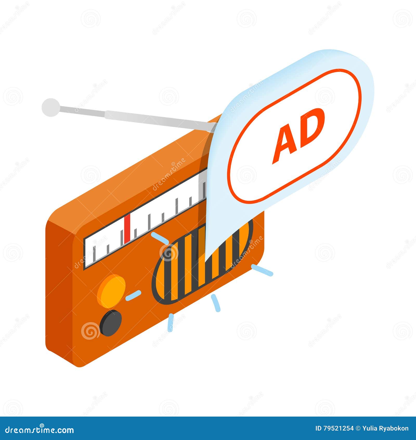 Antena 3d de rádio ilustração stock. Ilustração de transferência