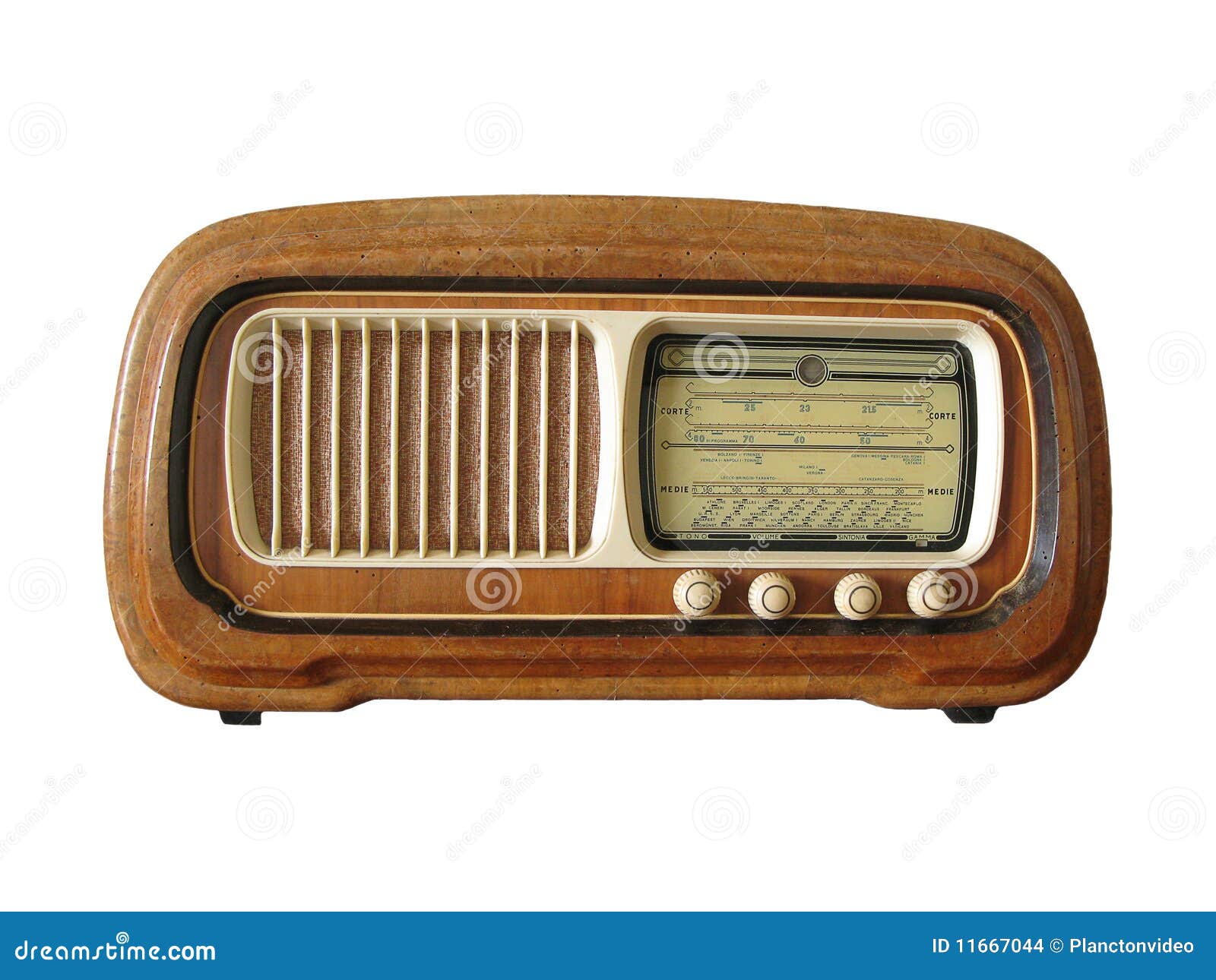 Radio antigua foto de archivo. Imagen de botones, música 11667044