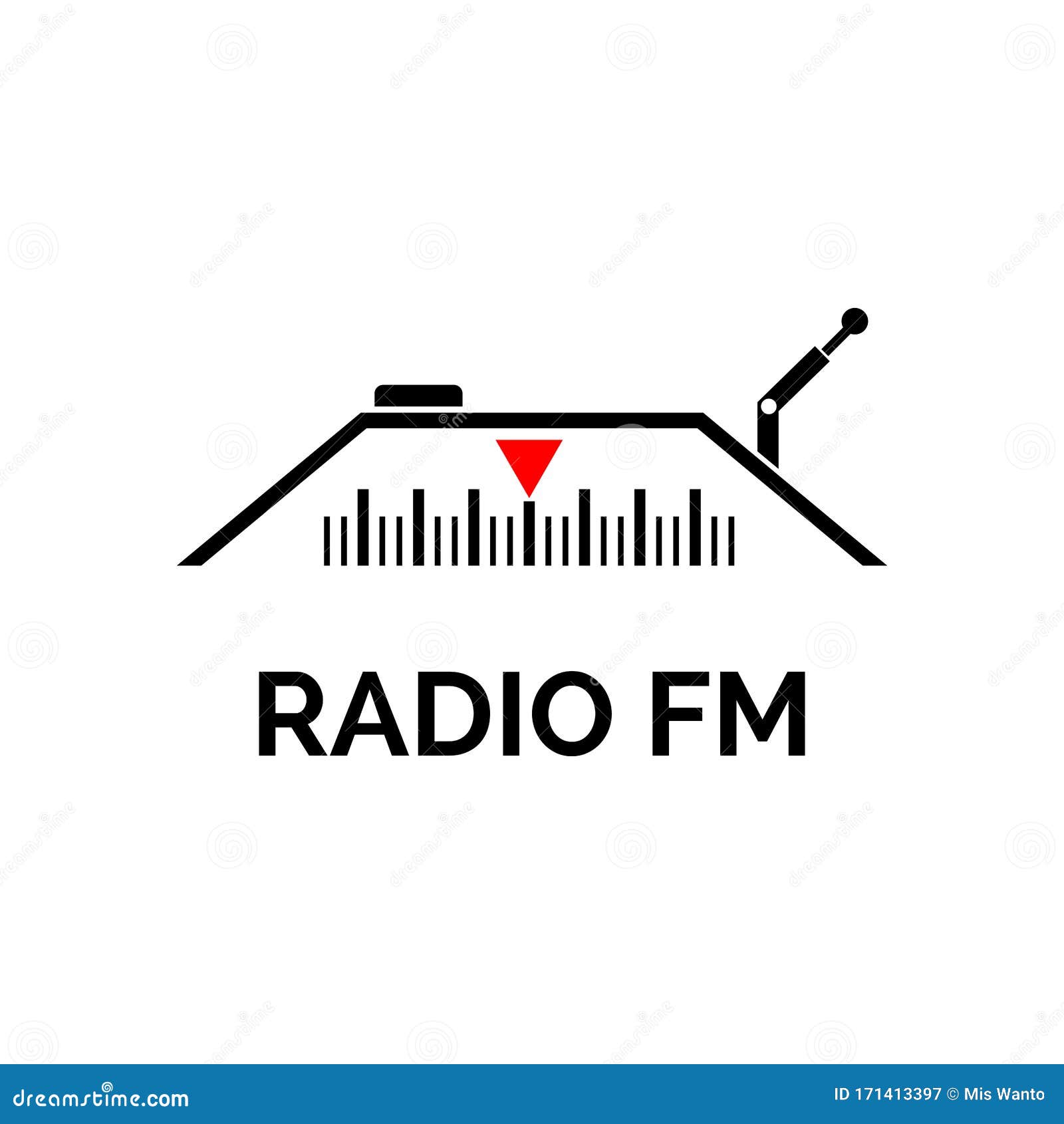 Radio Broadcast Logo Icon Vector Illustration Design Stock Vector Illustration of design