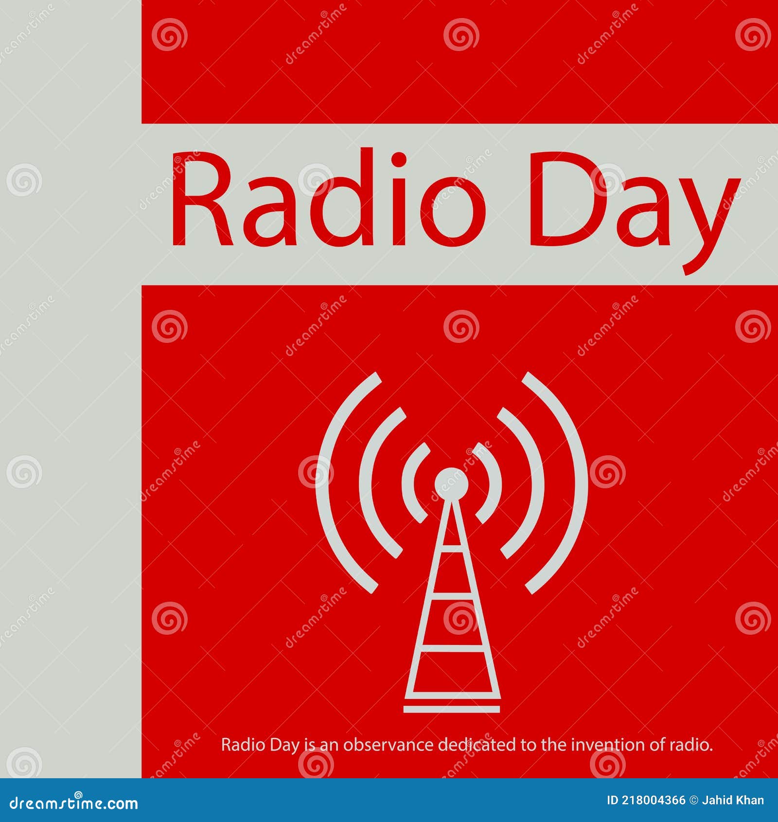 Radio Day. stock vector. Illustration of holiday, popov 218004366