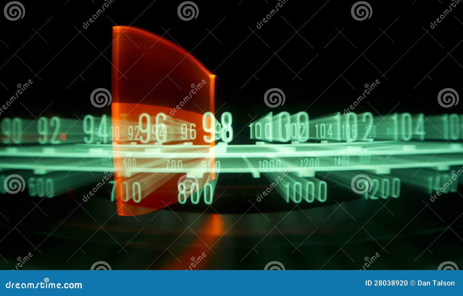 Radio dial with lights stock photo. Image of listening 28038920