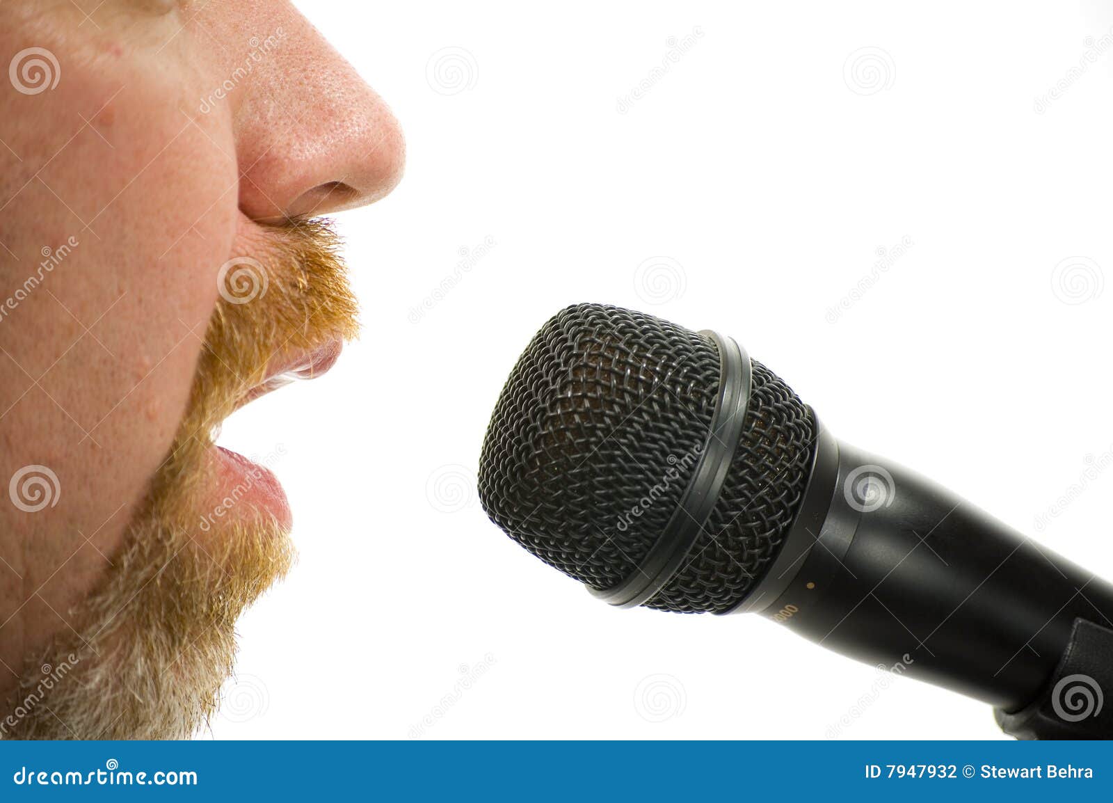 Radio DJ stock photo. Image of disc, white, isolated, profile 7947932