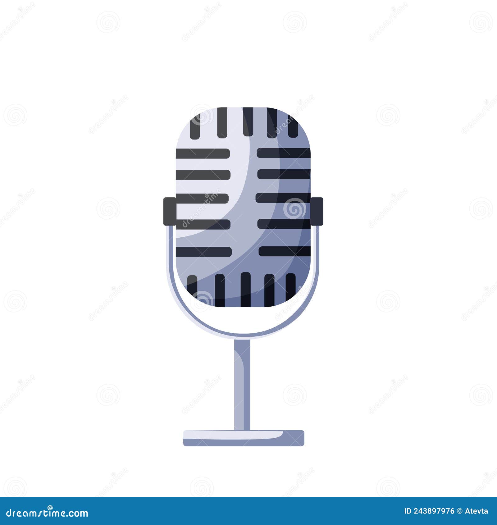 Radio Equipment. Audio Microphone for an Online Studio Presenter Stock