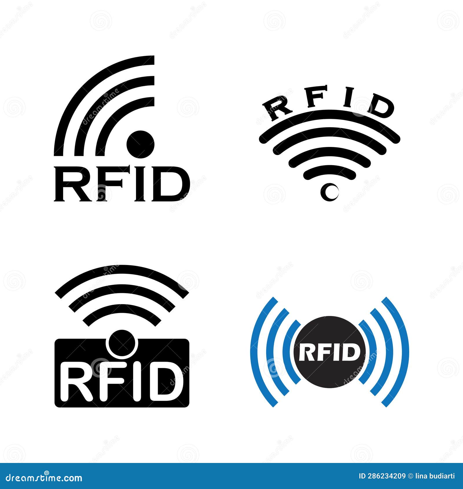 Radio Frequency Identification Icon Stock Illustration Illustration