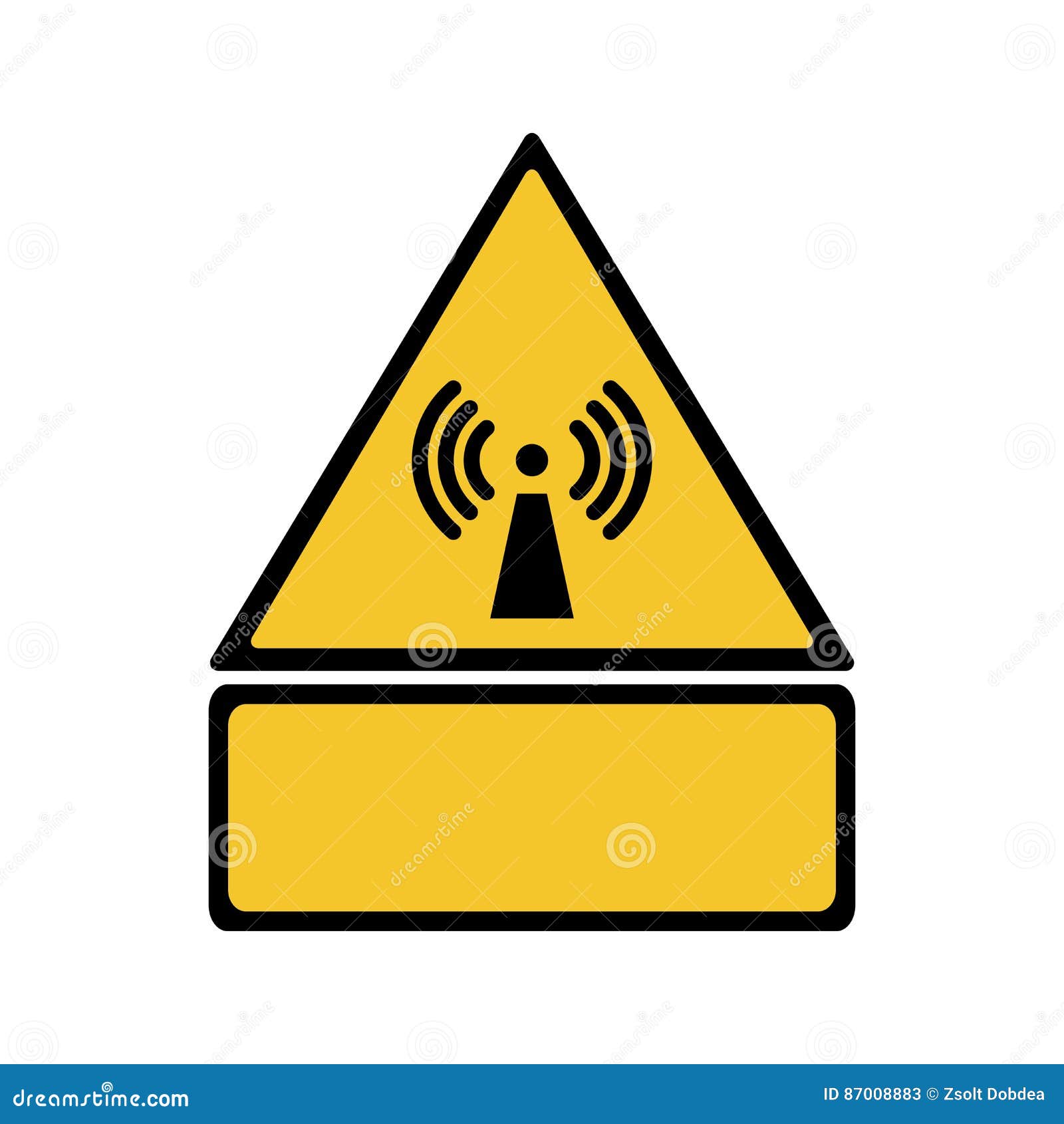 radio frequency radiation sign  