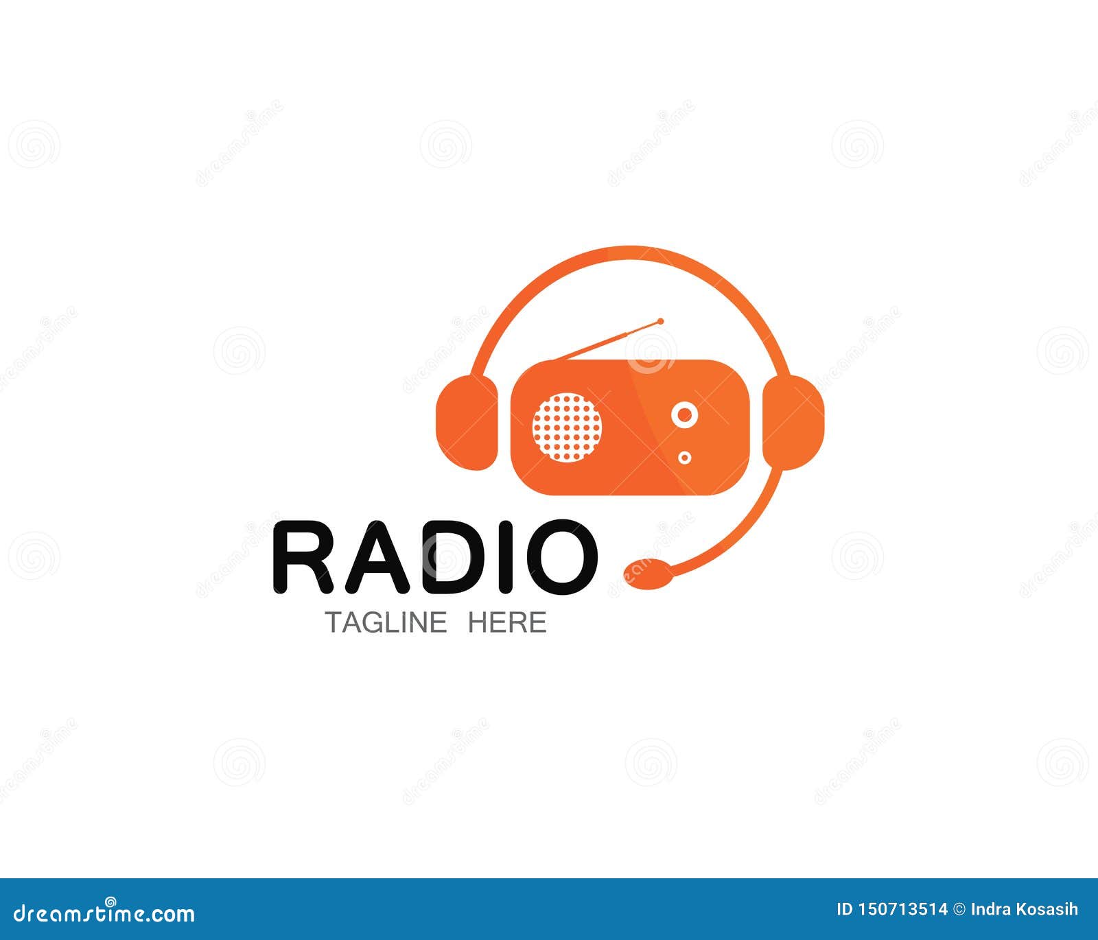 Radio Logo Template Vector Icon Illustration Stock Vector ...