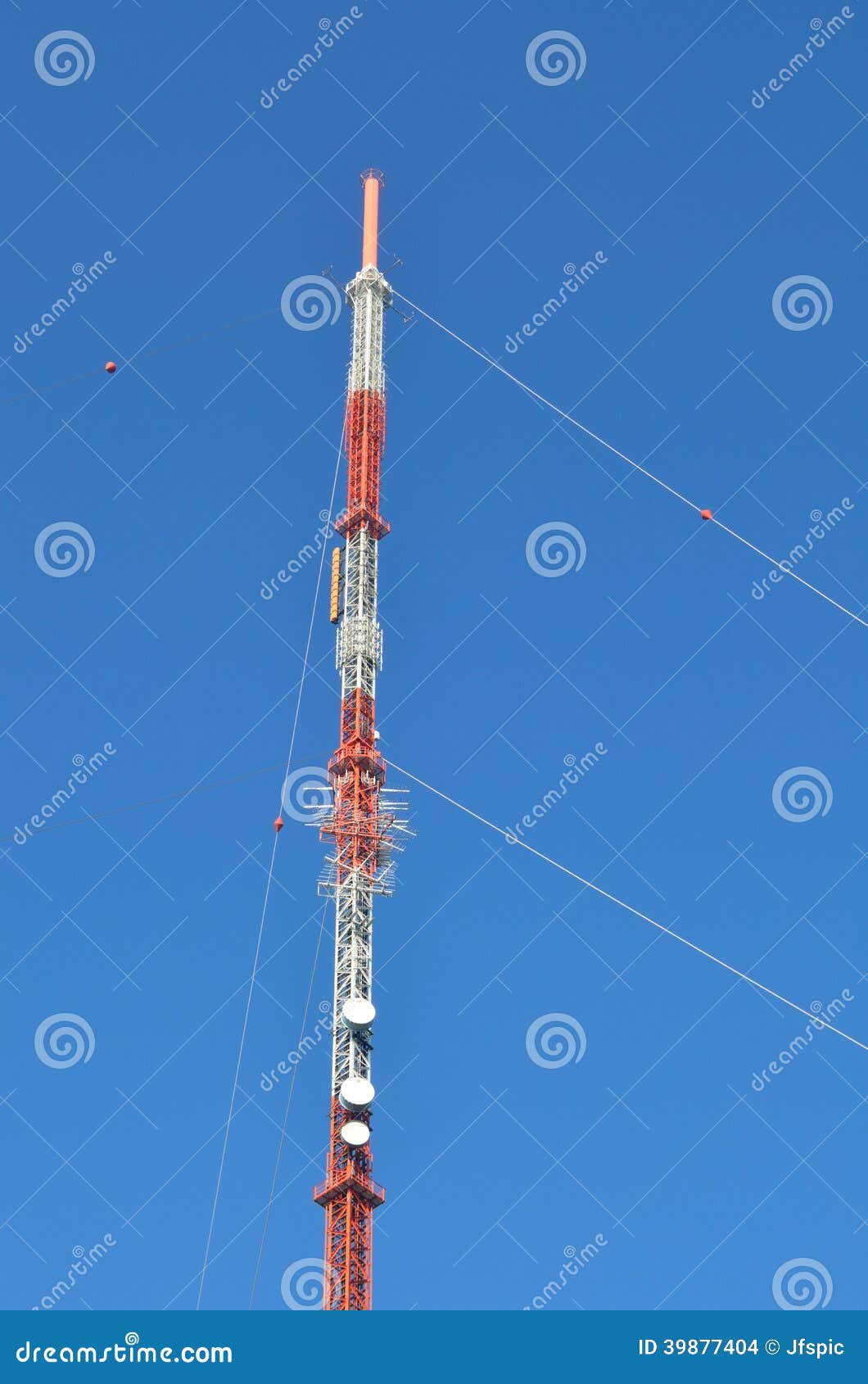 Radio masts and towers stock photo. Image of long, tower 39877404