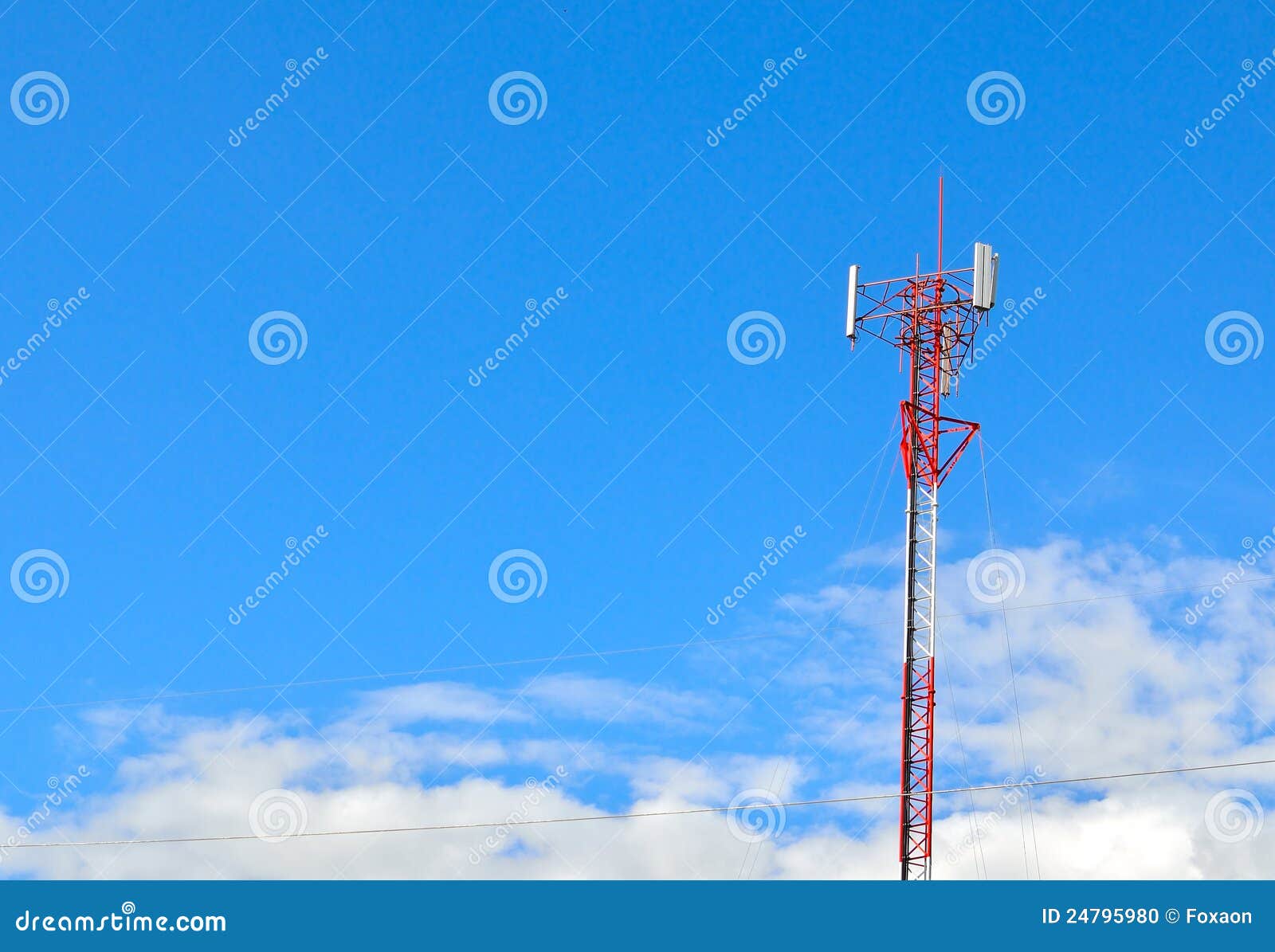 Radio Relay Link, Mobile Base Station. Stock Photo Image of cloudy