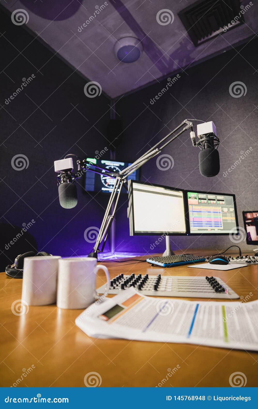 Radio Station Studio Equipment Stock Photo Image Of Panel