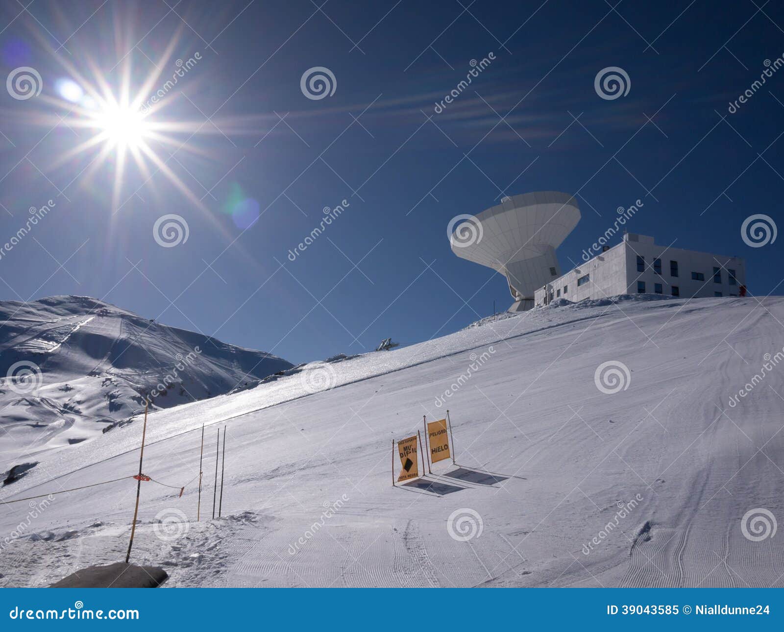 Radio Telescope in the Sierra Nevada Mountains Stock Image Image of