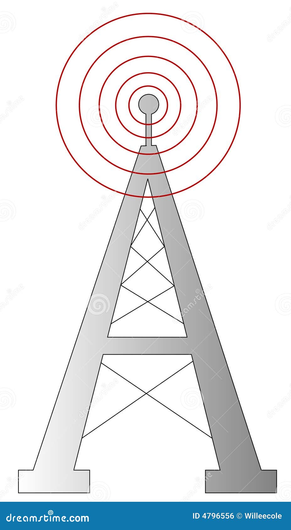 Radio tower stock vector. Illustration of metal, television - 4796556