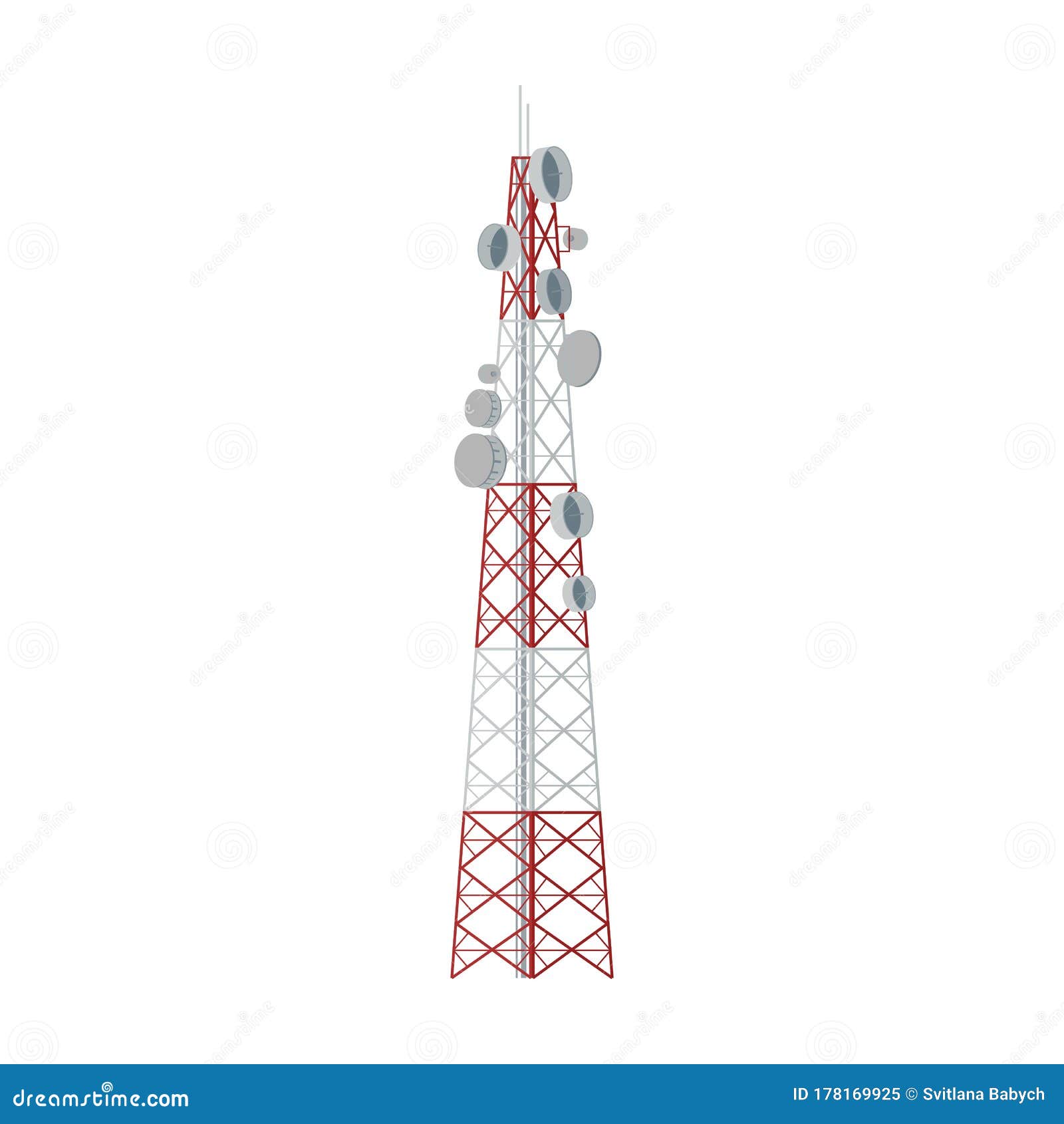 Radio Tower Vector Icon.Cartoon Vector Icon Isolated On White