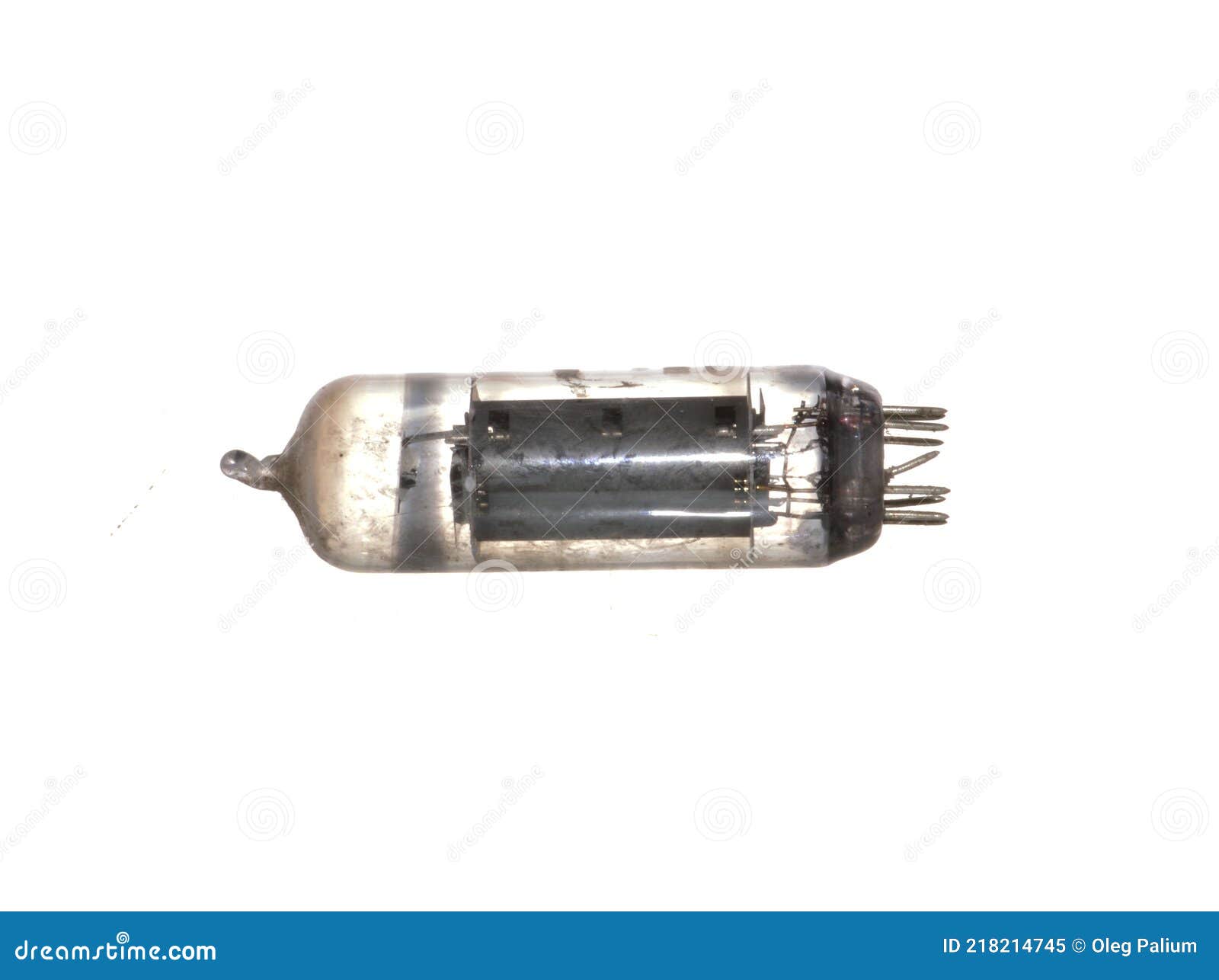 Radio Tube Isolated on White Background Stock Image Image of diode, electrical 218214745