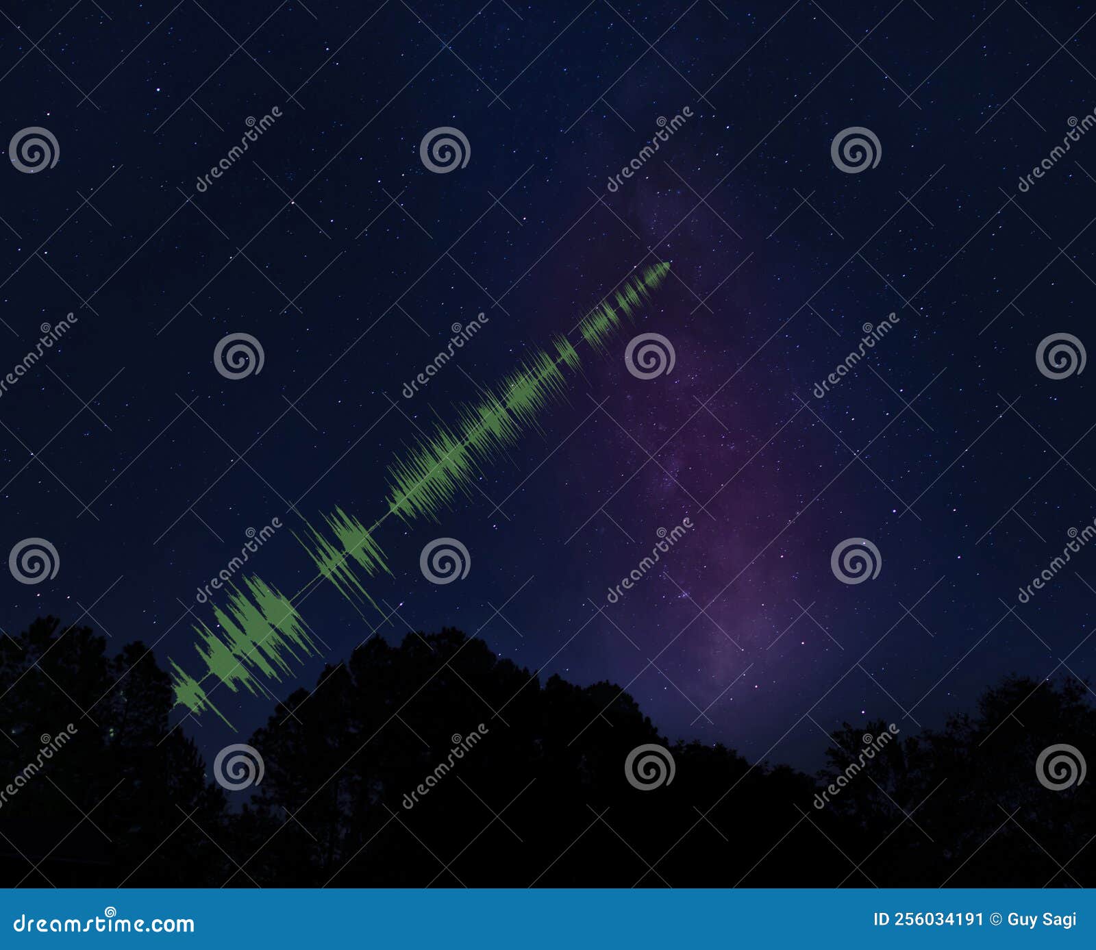 Radio Waves from Space Landing at Night Stock Image Image of life, dark 256034191