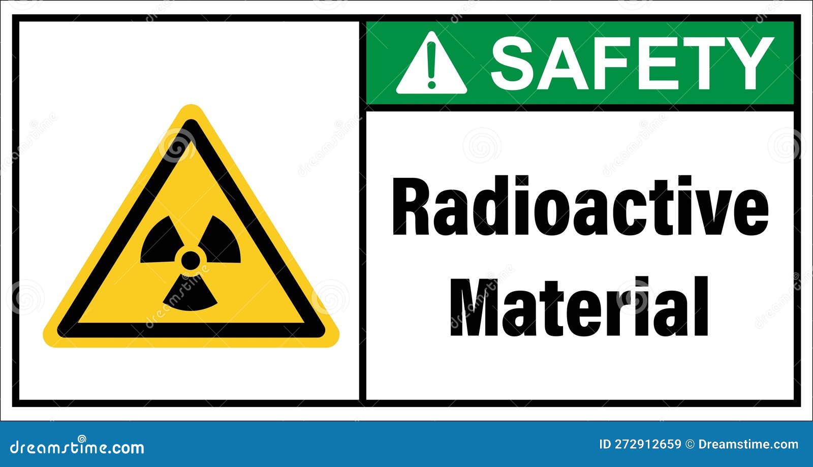 Radioactive Material Radioactive Sign Safety Stock Vector