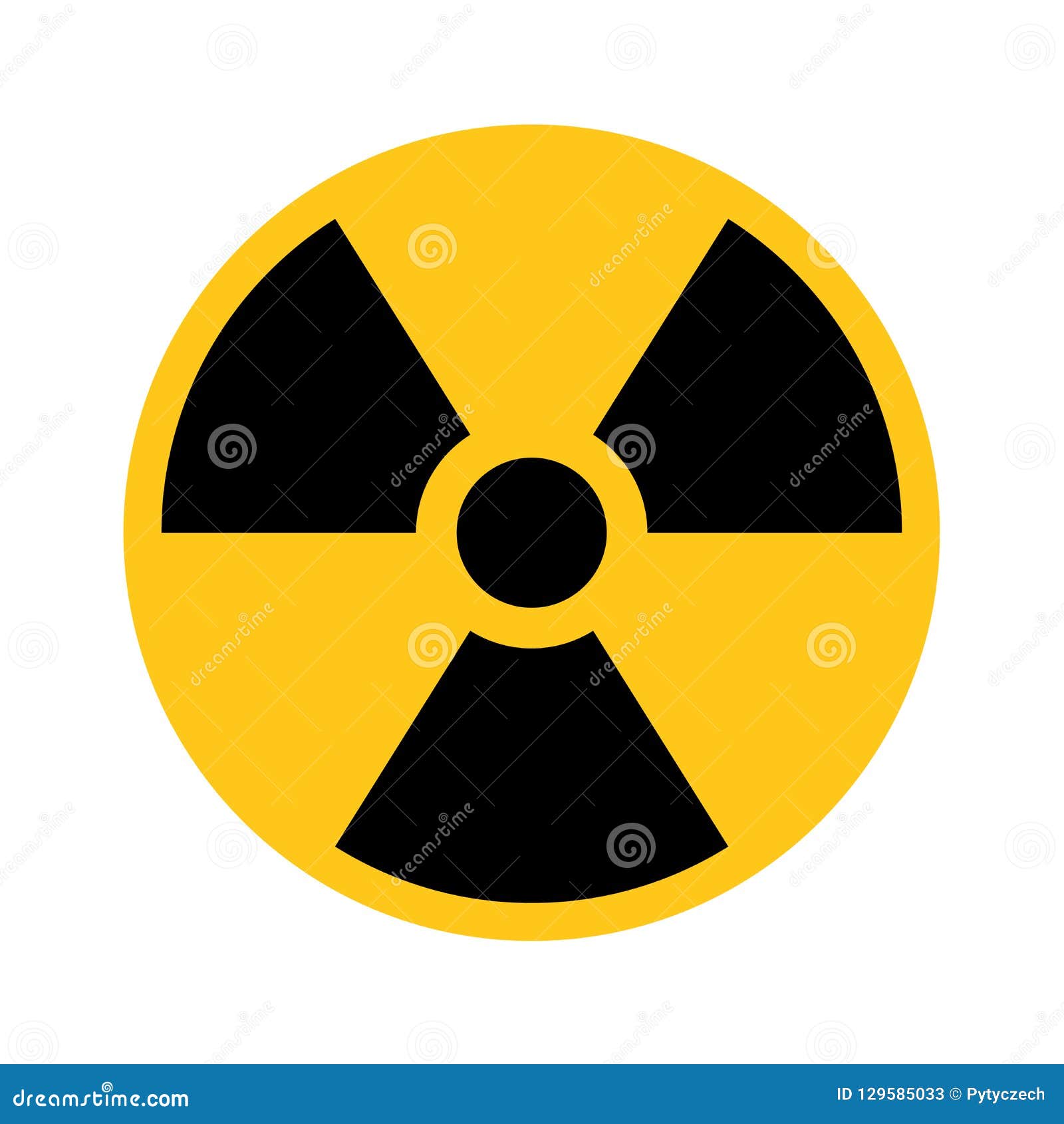 radioactive material sign.  of radiation alert, hazard or risk. simple flat   in black and