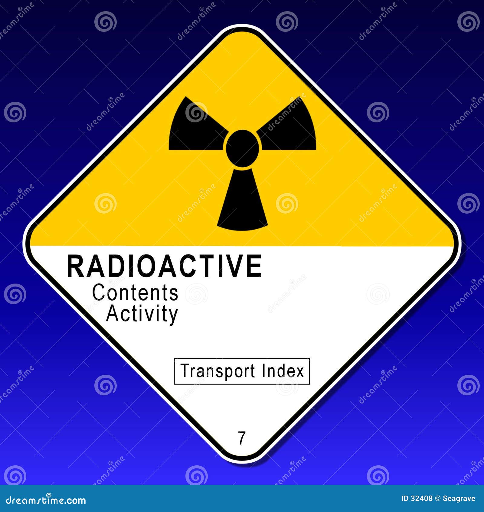 RadioActive Placard RoyaltyFree Stock Photography
