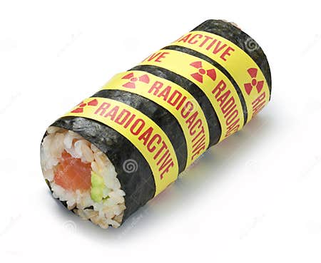 Radioactive Radiation Sushi Food Stock Image - Image of disaster