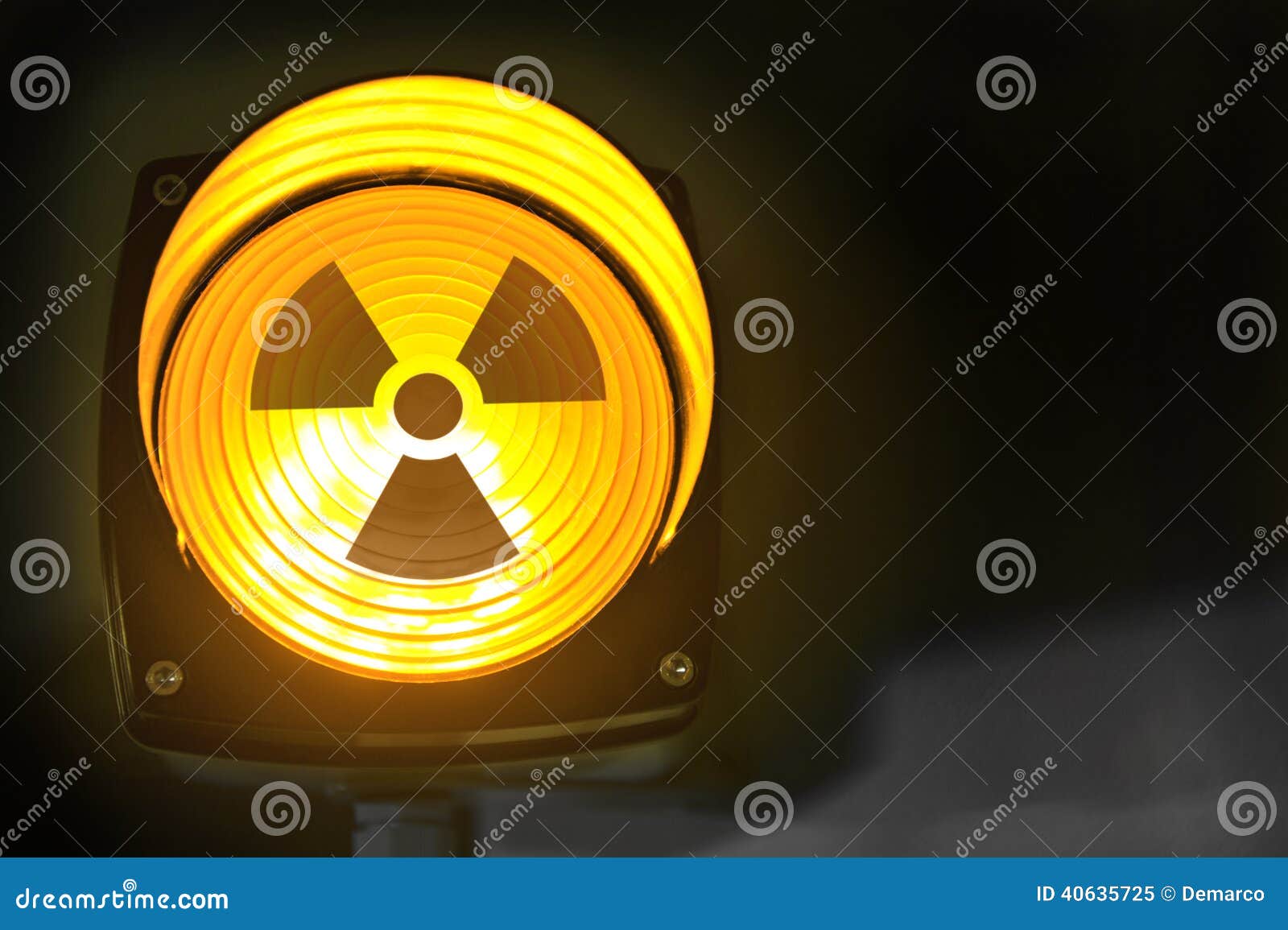 Radioactive warning light stock image. Image of stop 40635725