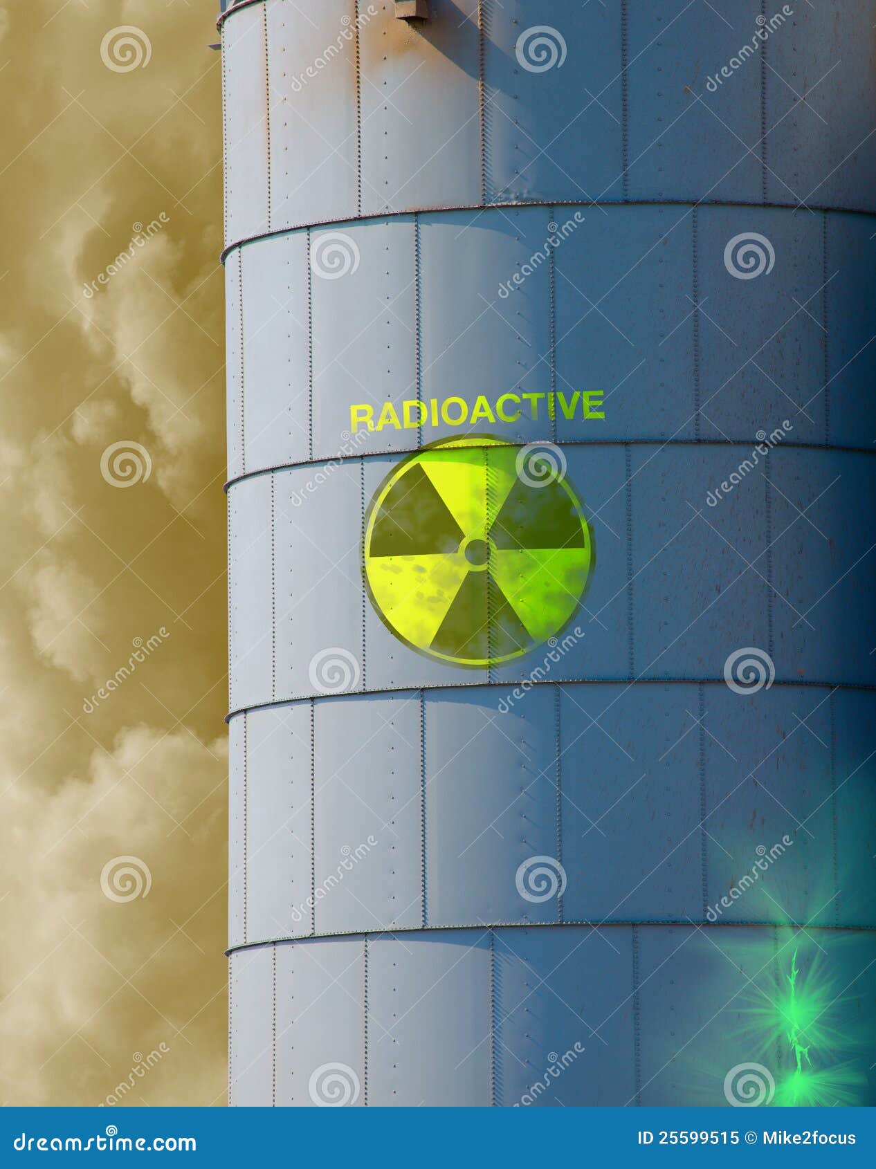 Radioactive Waste in Leaking Containment Tank Stock Image Image of concern, caution 25599515