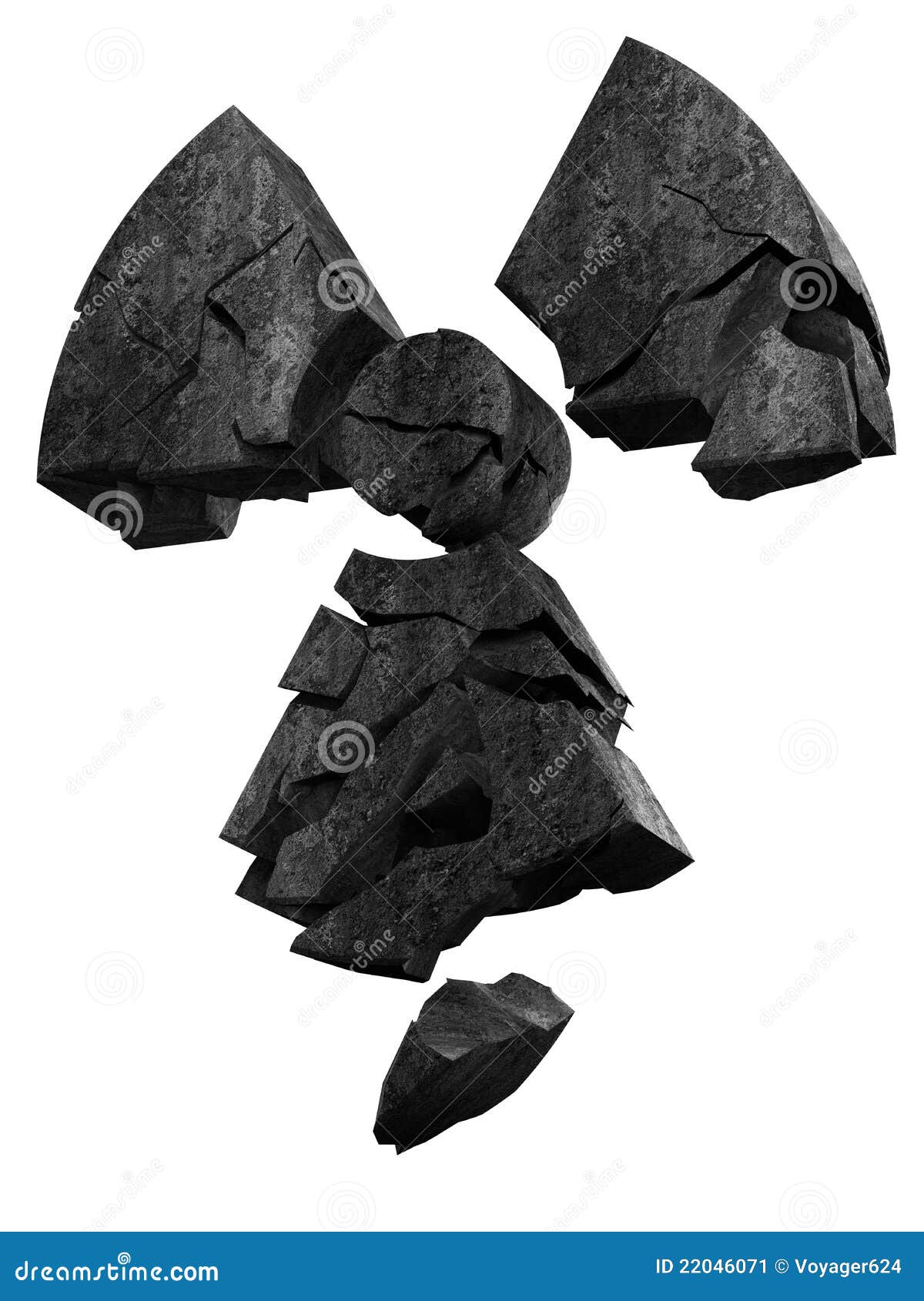 Radioactivity logo stone stock illustration. Illustration of fall